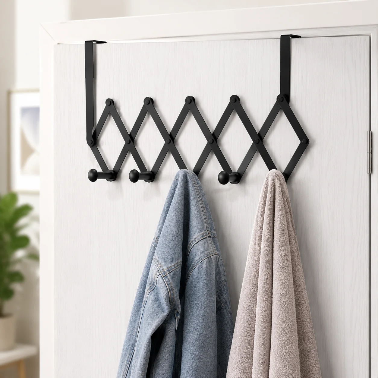 Door Hanger – 6 Hook Steel Coat Rack for Home Organization | GlimmerHome