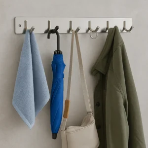 Stainless Steel Coat Rack 6-Hook – Durable & Rust-Resistant