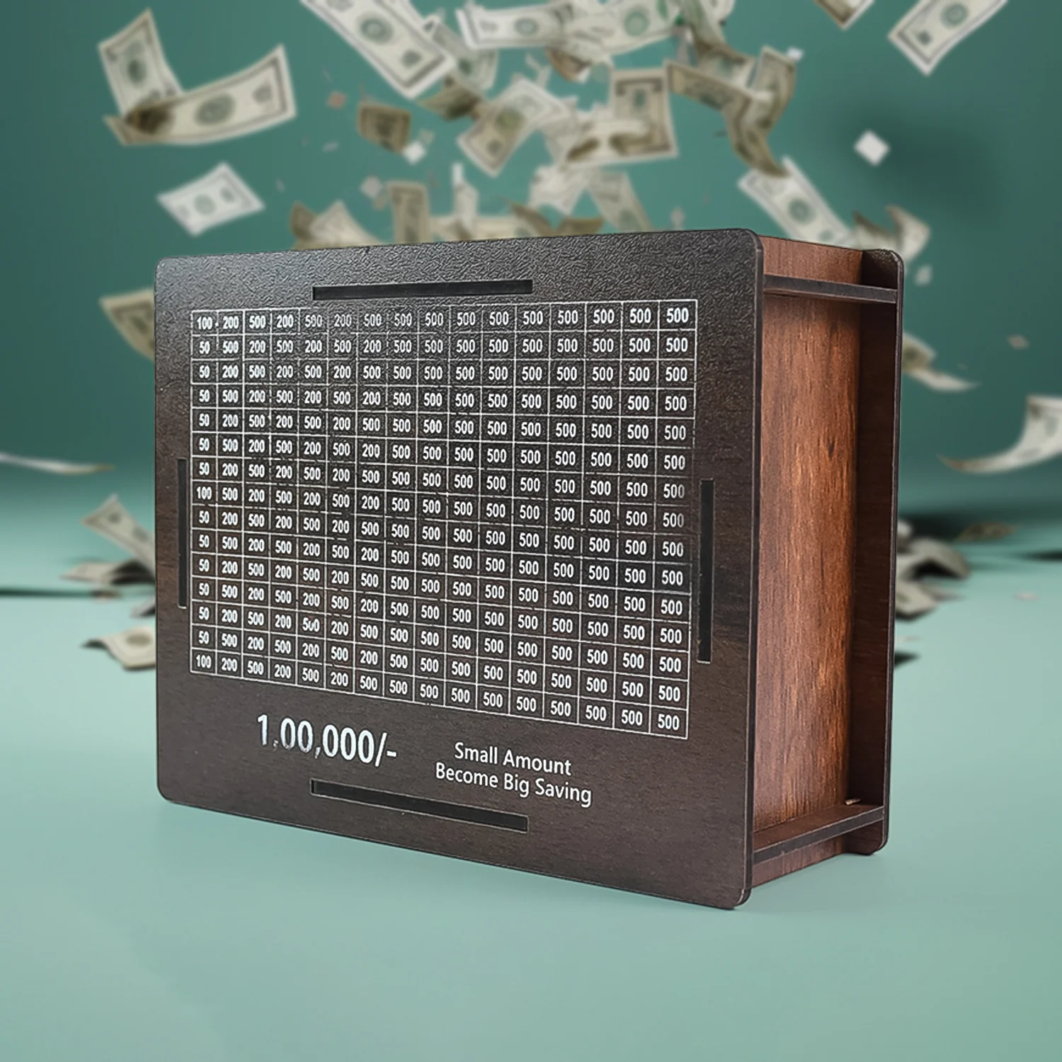 Wooden Piggy Bank Money Box – Motivational Savings Box for Kids
