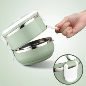 Insulated Stainless Steel Lunch Box – 2-Layer Tiffin | Lunchie Bunchie - Insulated Lunch Box
