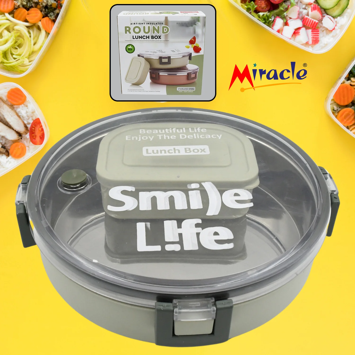 01-5584_miracle_ss_round_lunch_box_m141.webp Stainless Steel Lunch Box – Leak-Proof & BPA-Free | Miracle