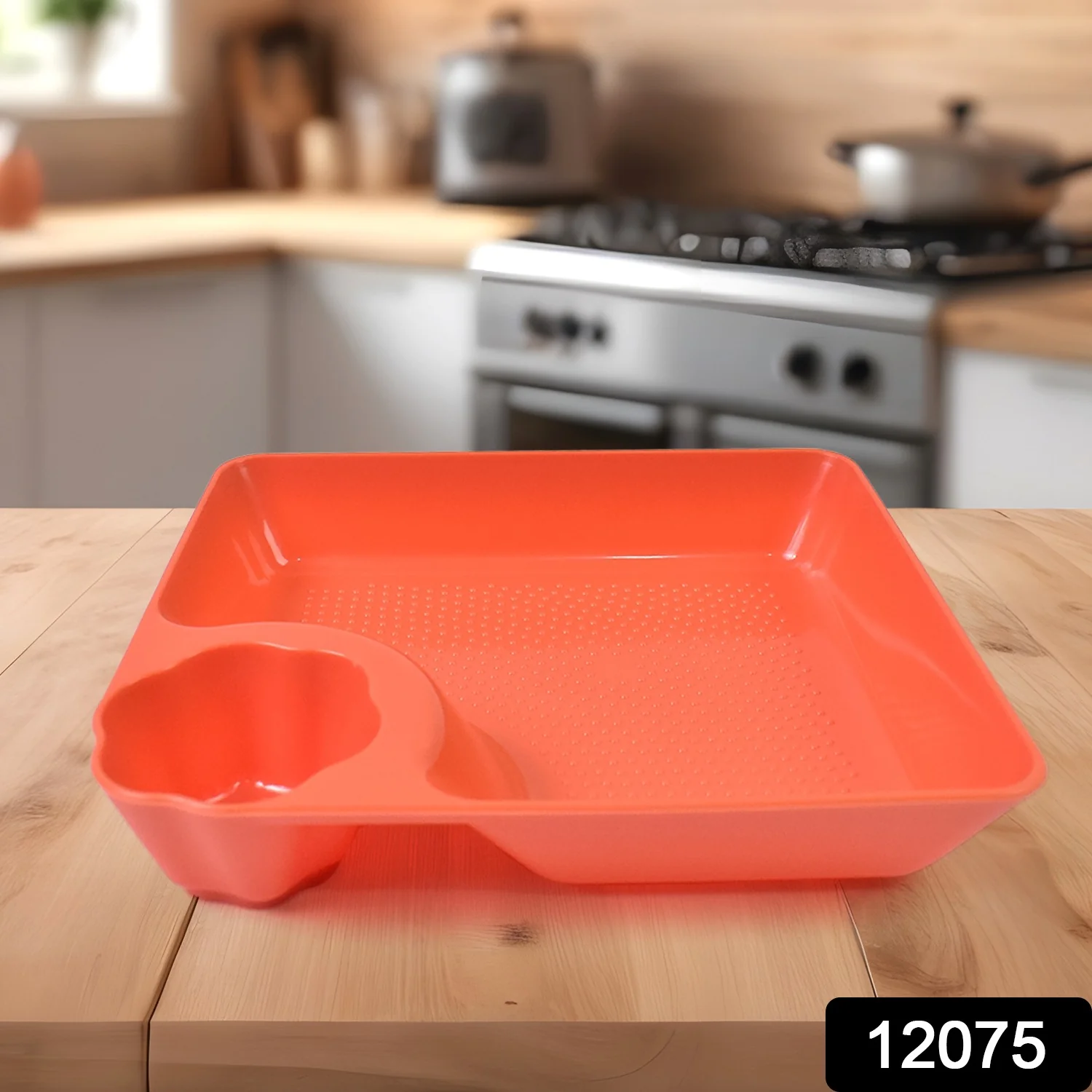 02-12075_pla_dumpling_plate_1pc.webp Plastic Plates with Dipping Saucer – Perfect for Snacks & Party Serveware (Small)- 4PCS - Serveware product image 2