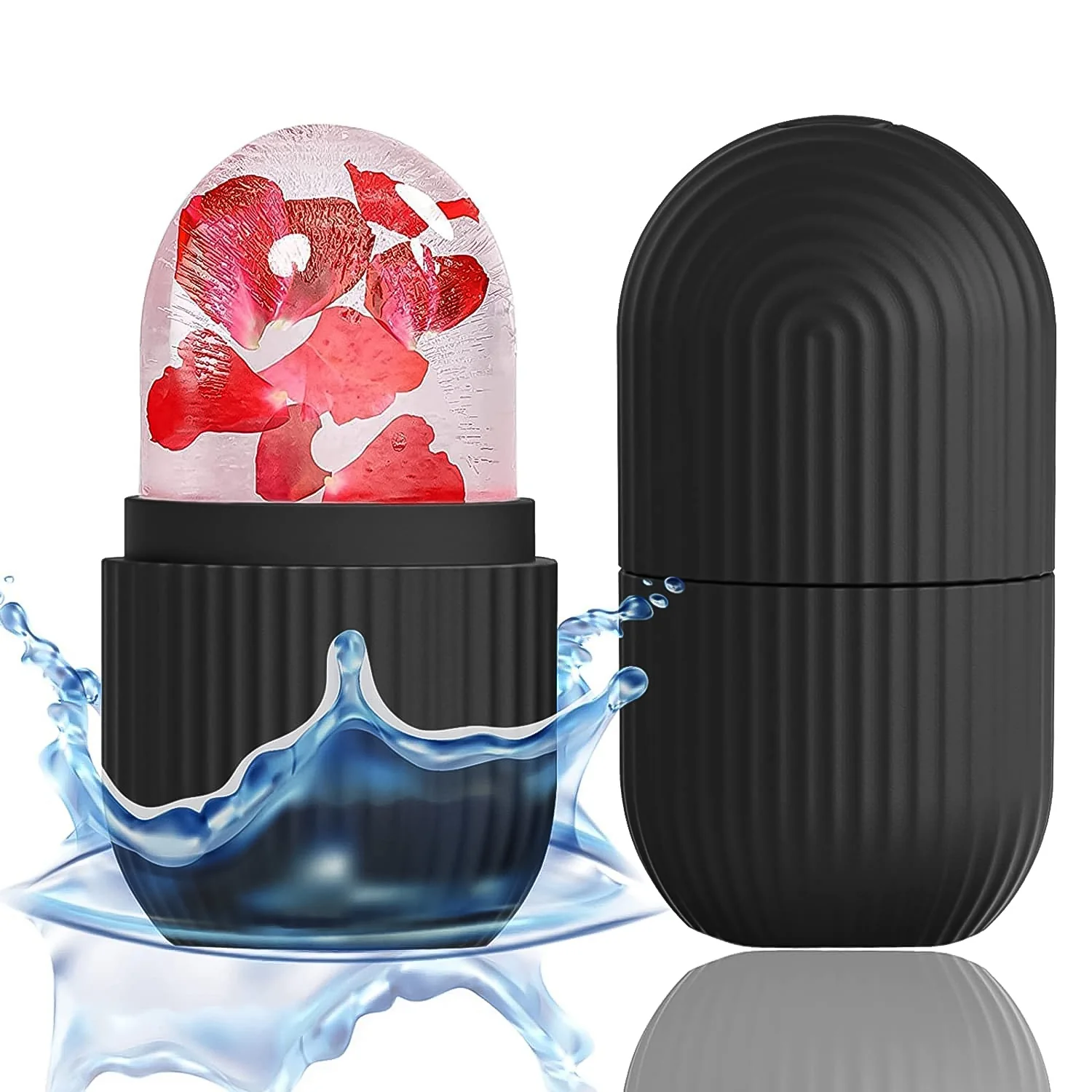 02-1224b_blk_face_ice_roller.webp Face Ice Roller – Reduce Puffiness & Swelling | Velvet Wellness- 2 PCS - Face Ice Roller product image 2
