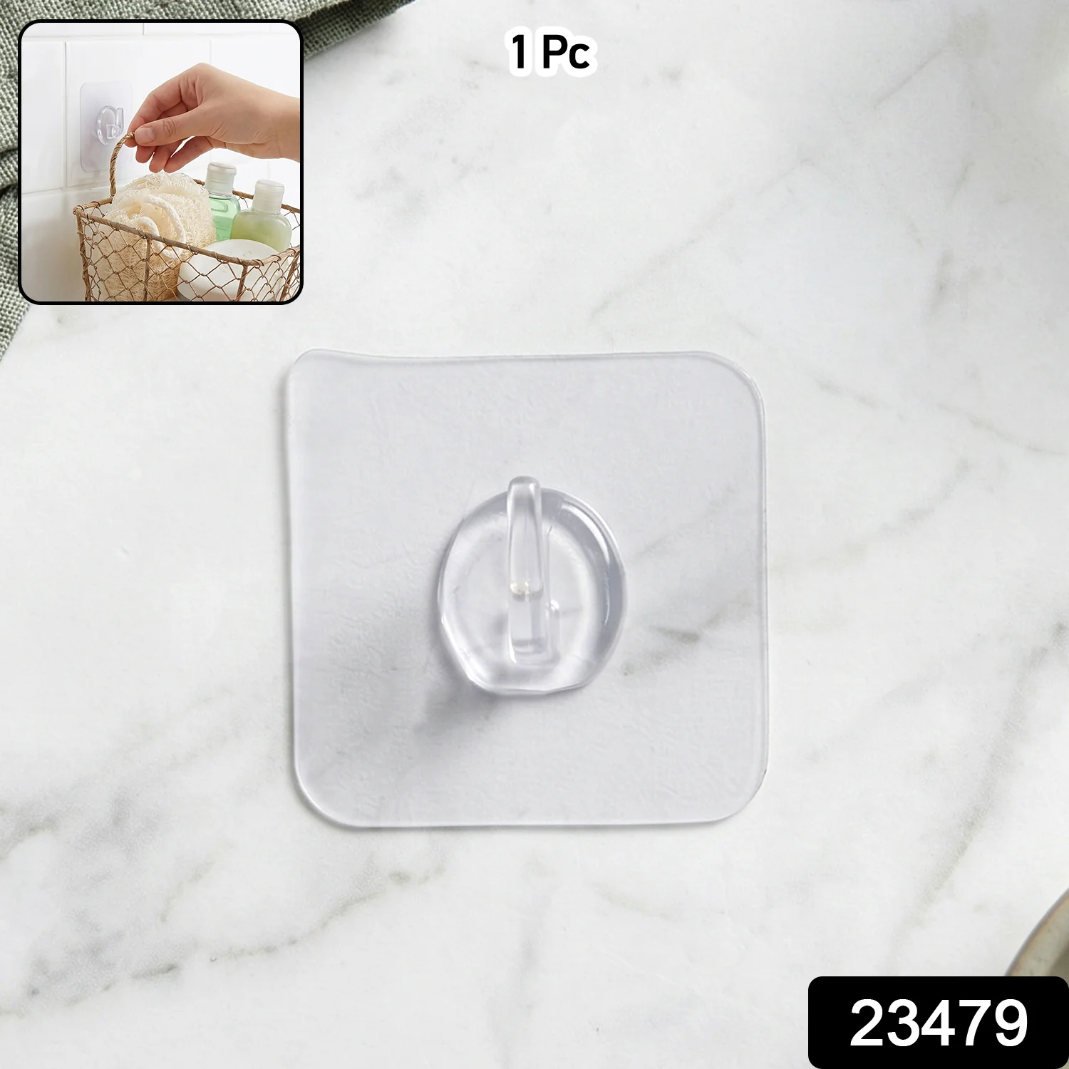 02-23479_adhesive_plastic_wall_hook_1pc_no51.webp Self-Adhesive Wall Hook – Easy no-drill installation for versatile use- 10PCS - Home Improvement product image 2