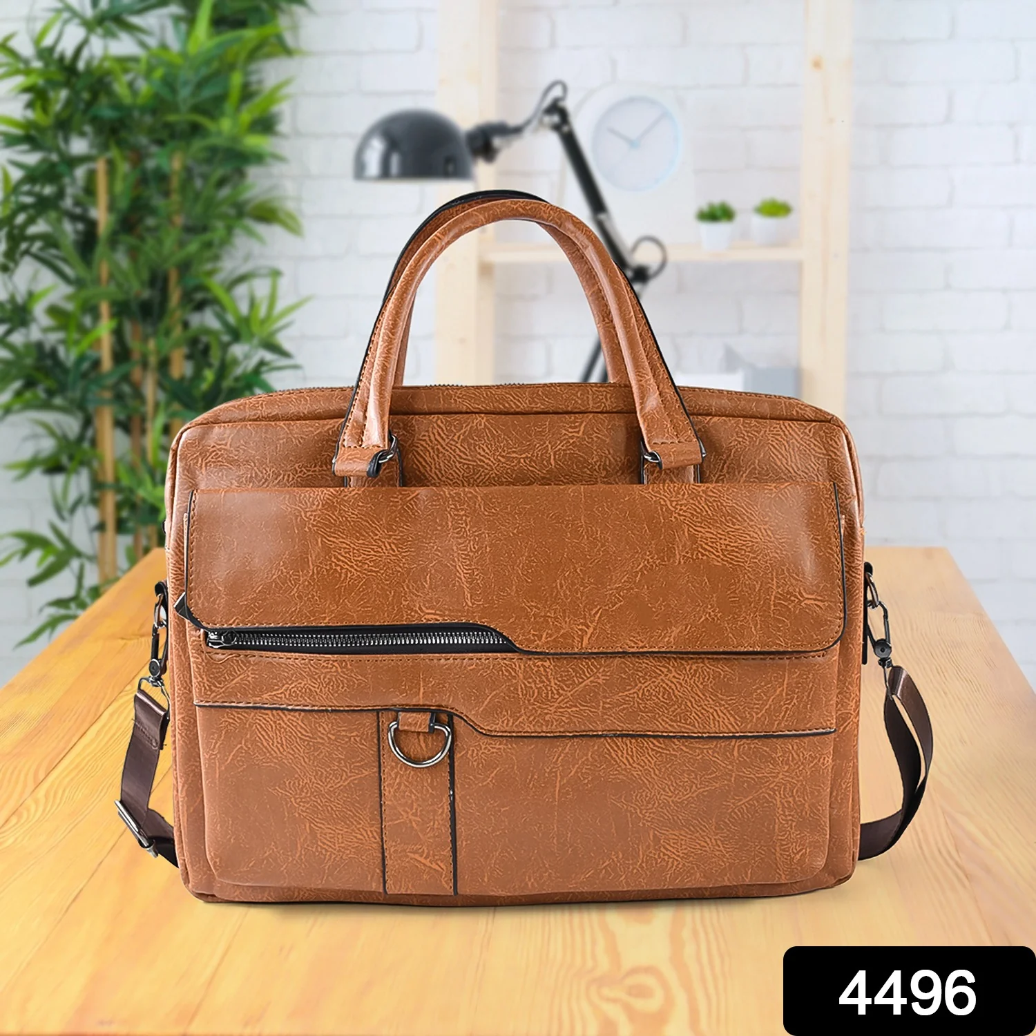 02-4496_premium_multi_leather_bag.webp Faux Leather Laptop Messenger Bag – Durable & Stylish Briefcase - Laptop Bag product image 2