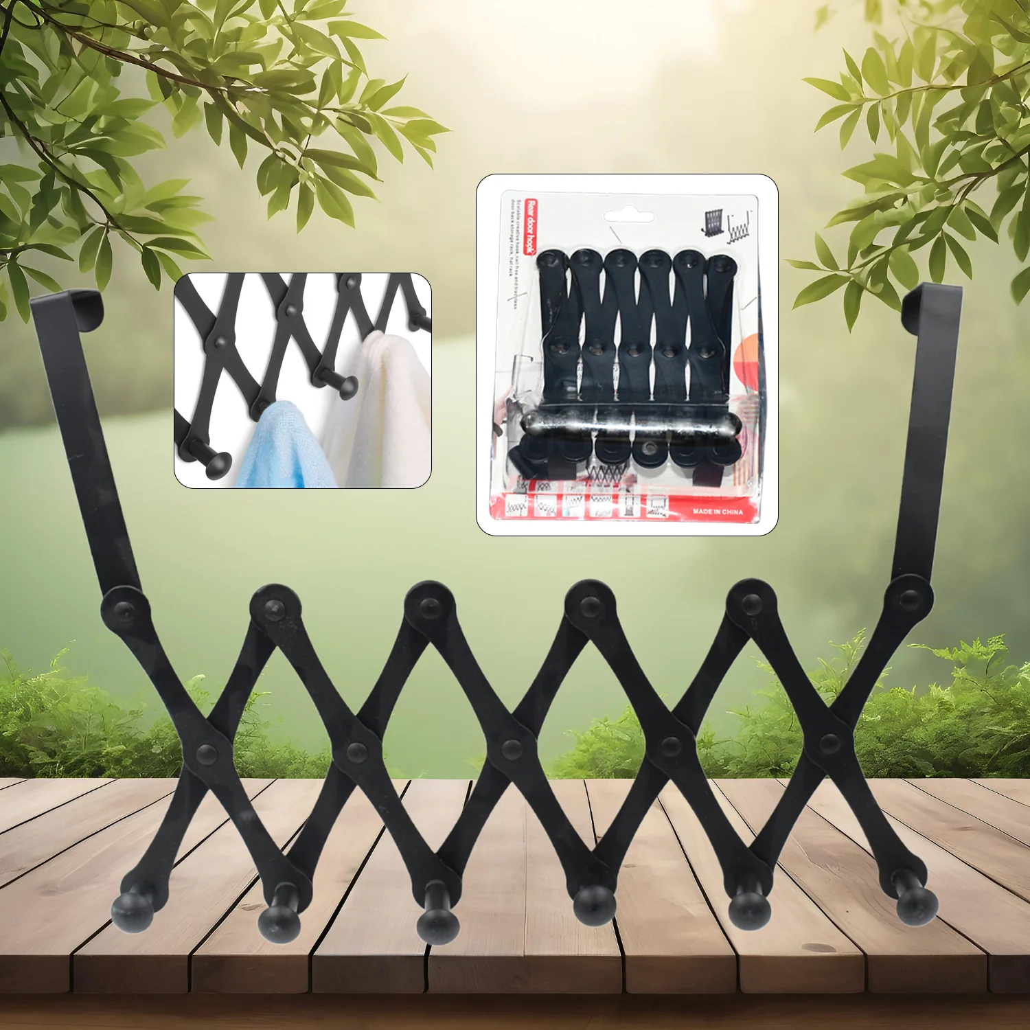 Door Hanger – 6 Hook Steel Coat Rack for Home Organization | GlimmerHome - Image 3