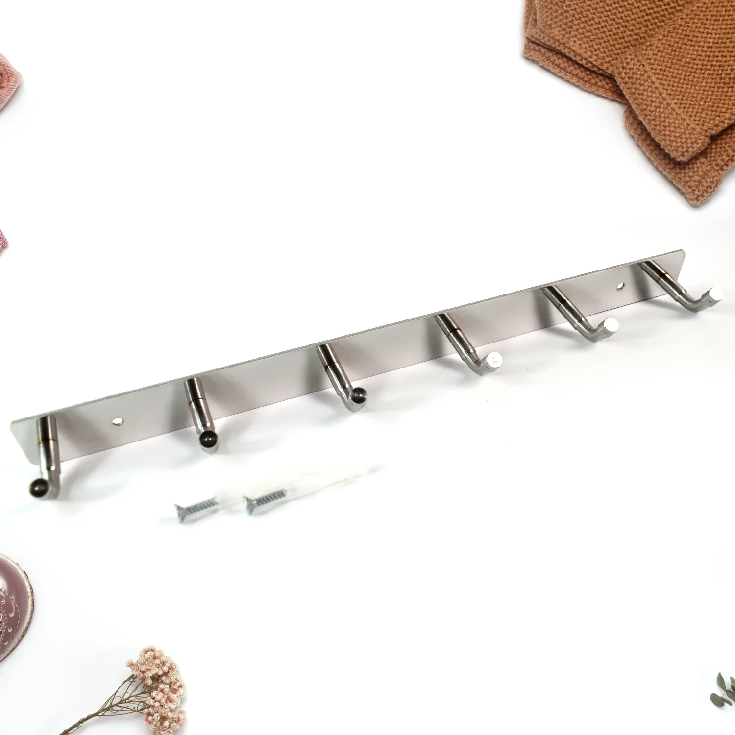 Stainless Steel Coat Rack 6-Hook – Durable & Rust-Resistant - Image 3