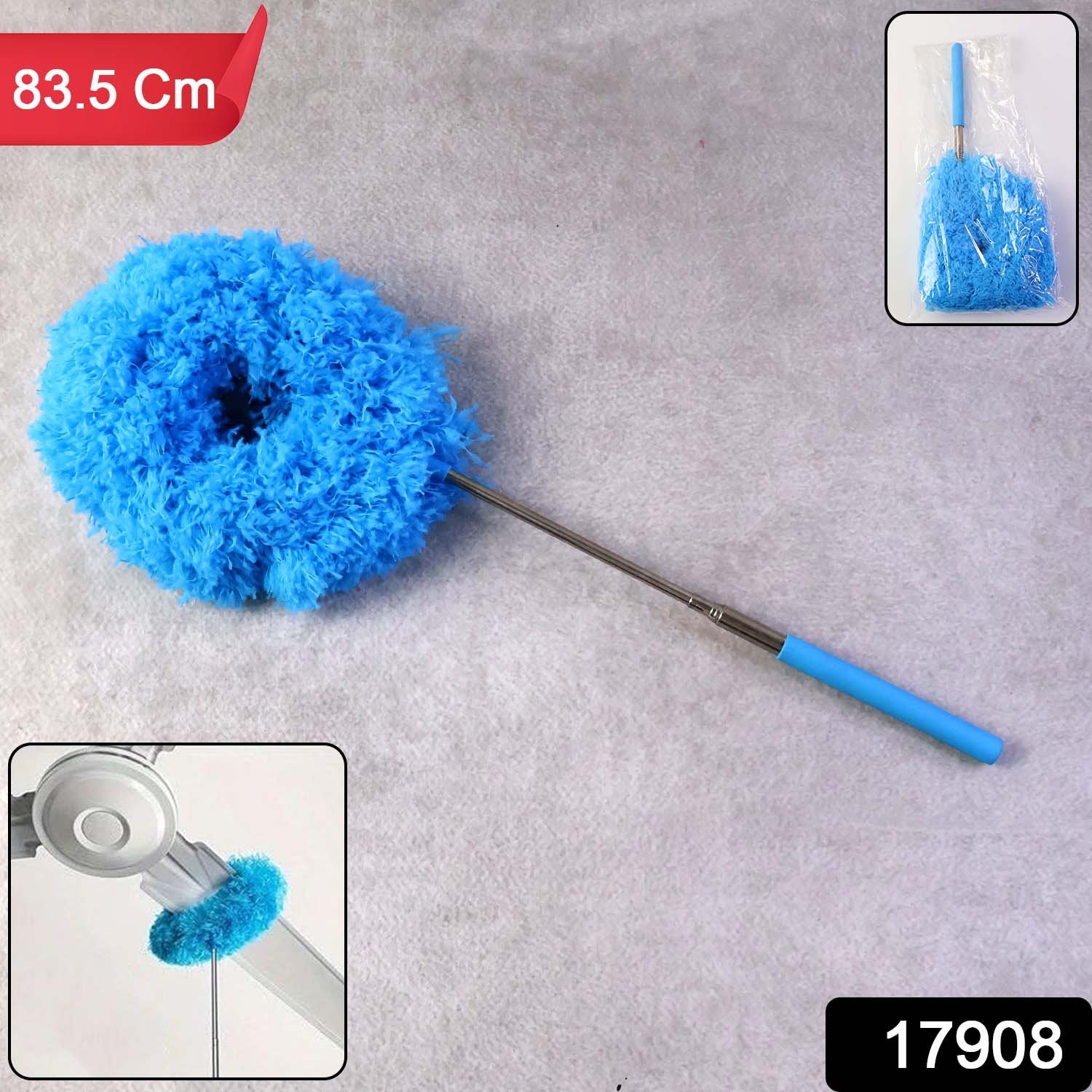 03-17908_soft_microfiber_cleaning_duster.jpg Extendable Microfiber Cleaning Duster – 83.5 cm Soft Round Head - Cleaning Tool product image 3