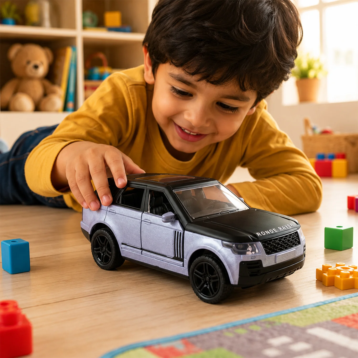03-22255_light_n_sound_metal_pull_back_car_toy.webp Light and Sound Metal Pull Back Car Toy, Die Cast SUV Model for Kids (1 Pc) - Toys & Games product image 3