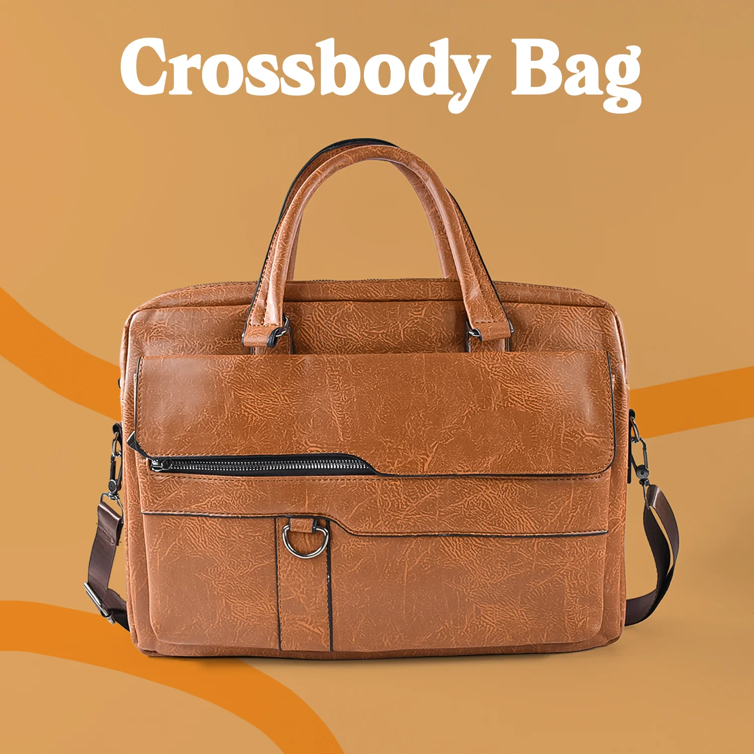 03-4496_premium_multi_leather_bag.webp Faux Leather Laptop Messenger Bag – Durable & Stylish Briefcase - Laptop Bag product image 3