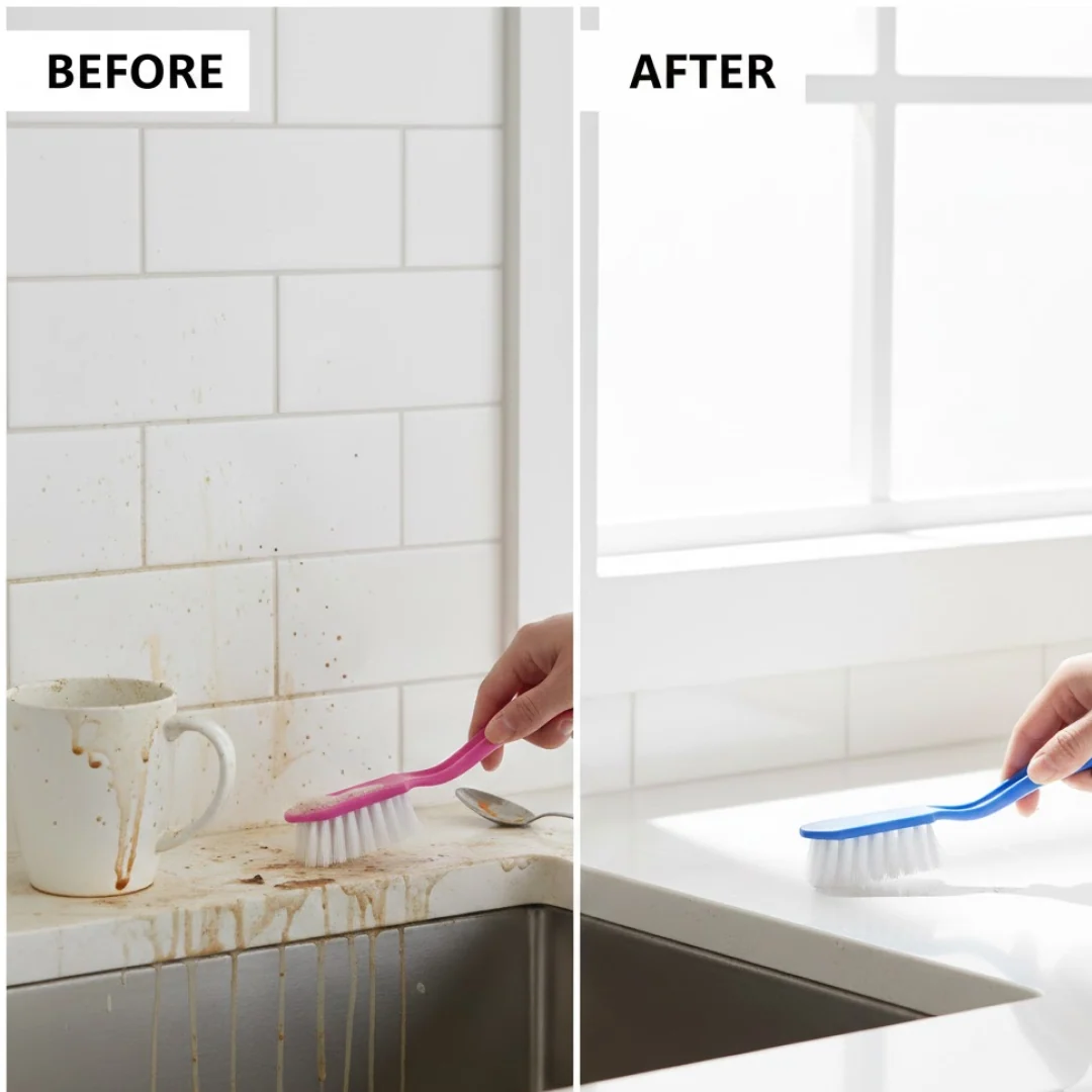 Kitchen Cleaning Brush Set – 3-Pc Multi-Purpose | Velvet Wipe - Image 3