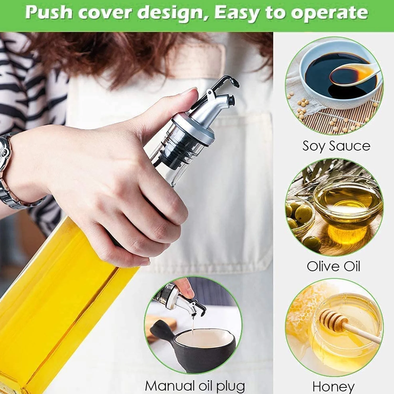 Glass Oil Dispenser & Spice Jar Set – Leakproof Storage | DeoDap - Image 4
