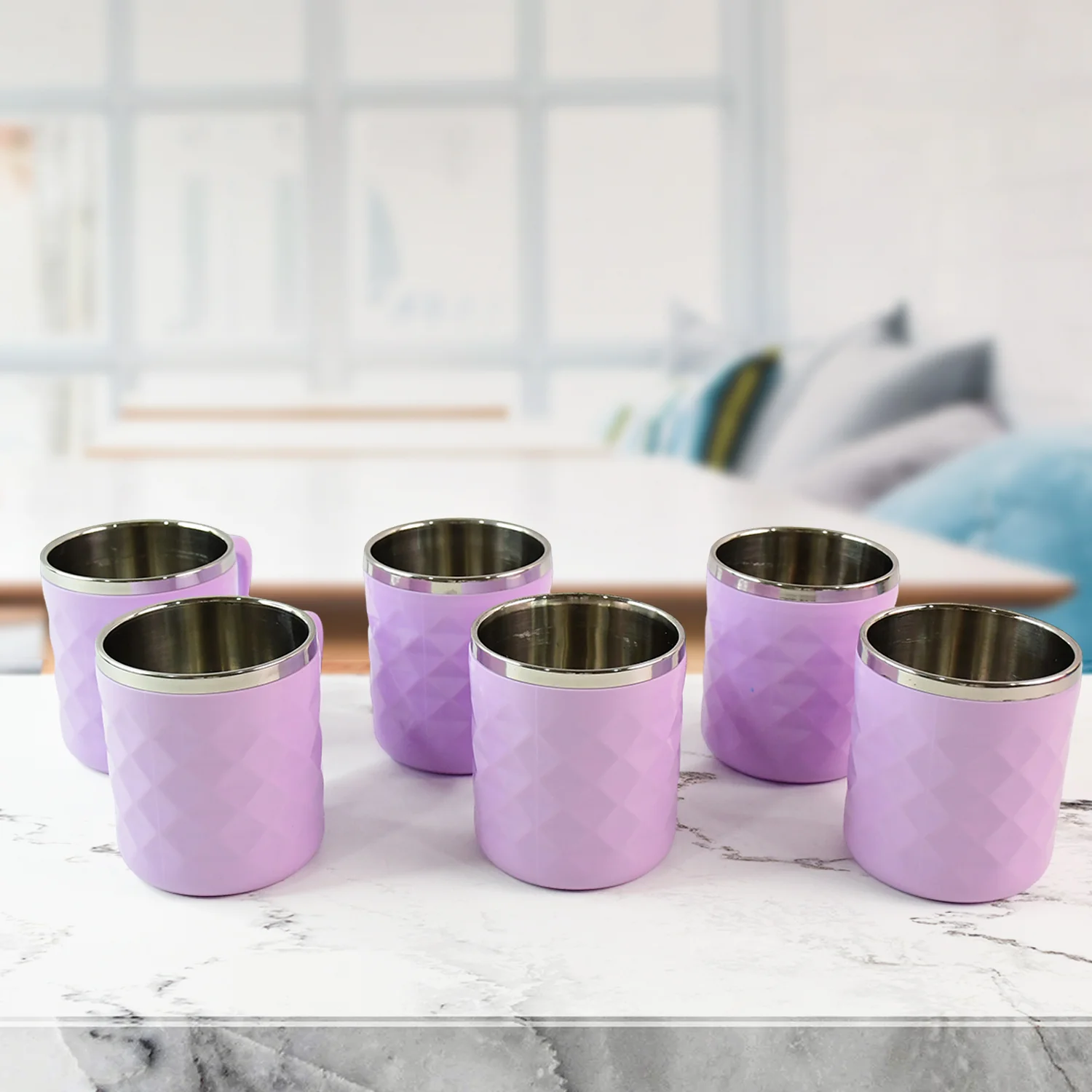 Stainless Steel Tea Cup Set – Elegant 200 ml Double Wall Design - Image 4