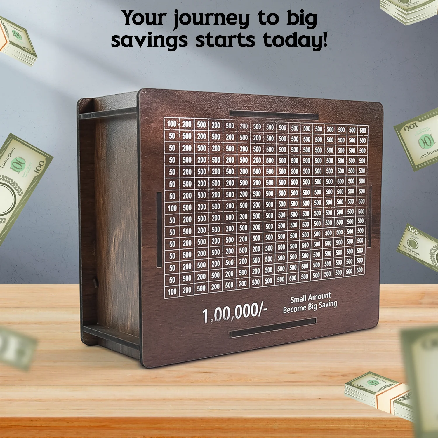 Wooden Piggy Bank Money Box – Motivational Savings Box for Kids - Image 4