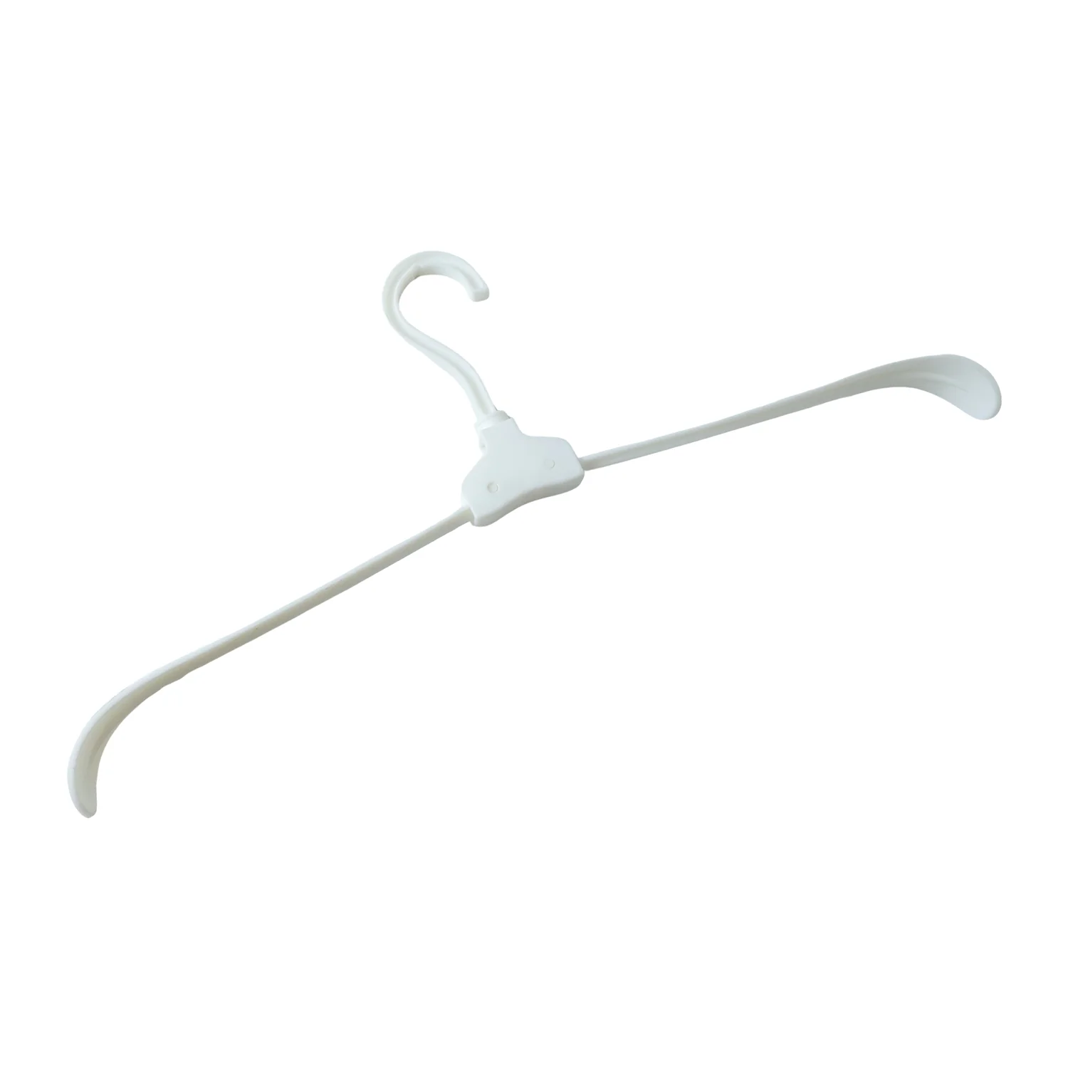 04-7485_plastic_cloth_hanger_1pc.webp Foldable Plastic Clothes Hanger – Space Saving & Travel Friendly – 3PCS - Home Organization product image 4