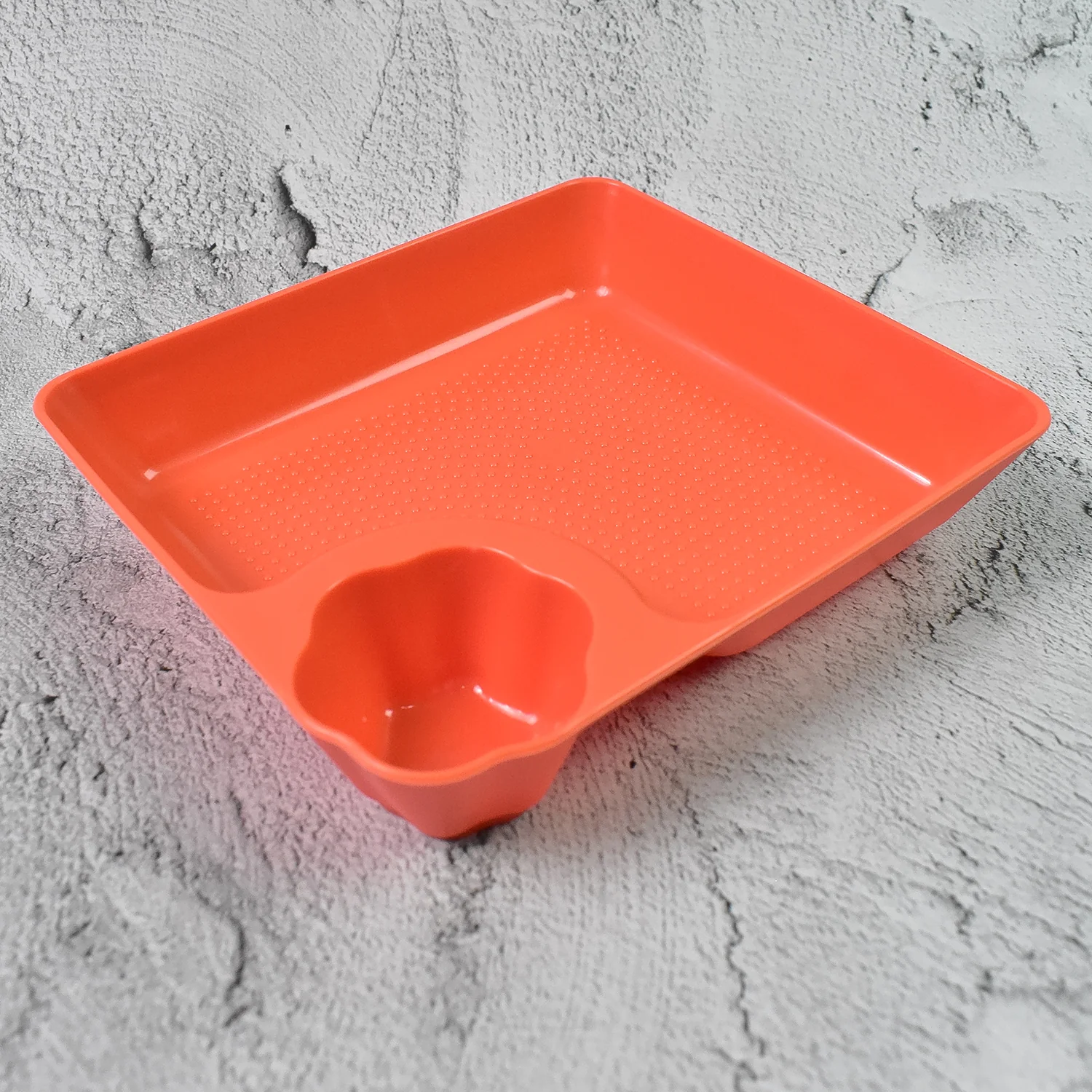 05-12075_pla_dumpling_plate_1pc.webp Plastic Plates with Dipping Saucer – Perfect for Snacks & Party Serveware (Small)- 4PCS - Serveware product image 5