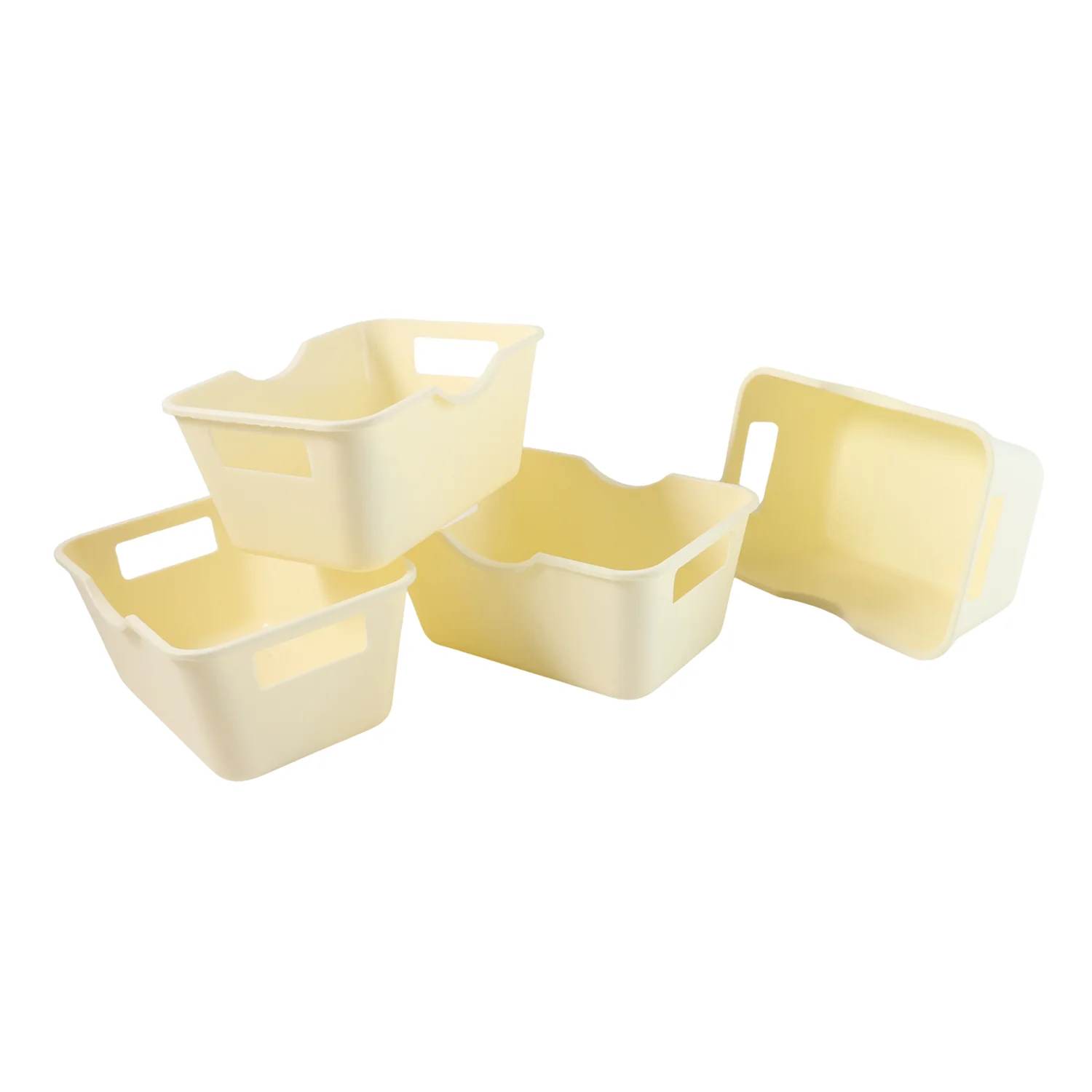 05-18039_mini_multi_pla_storage_basket_n_handle_4pc.webp Multi-Purpose Storage Basket – Durable Plastic Organizer with Handles - Home & Garden product image 5