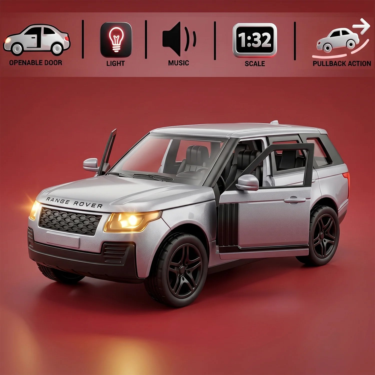05-22255_light_n_sound_metal_pull_back_car_toy.webp Light and Sound Metal Pull Back Car Toy, Die Cast SUV Model for Kids (1 Pc) - Toys & Games product image 5