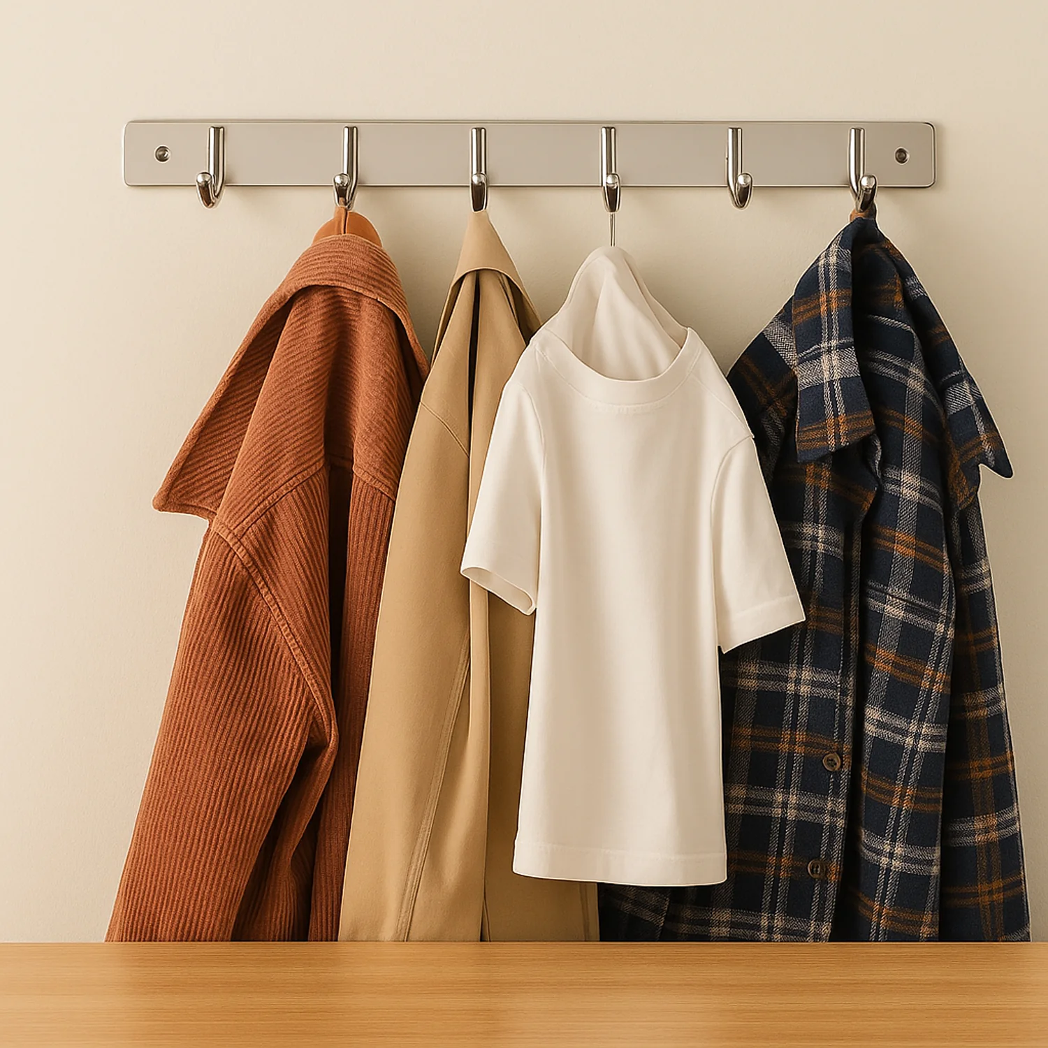 Stainless Steel Coat Rack 6-Hook – Durable & Rust-Resistant - Image 6