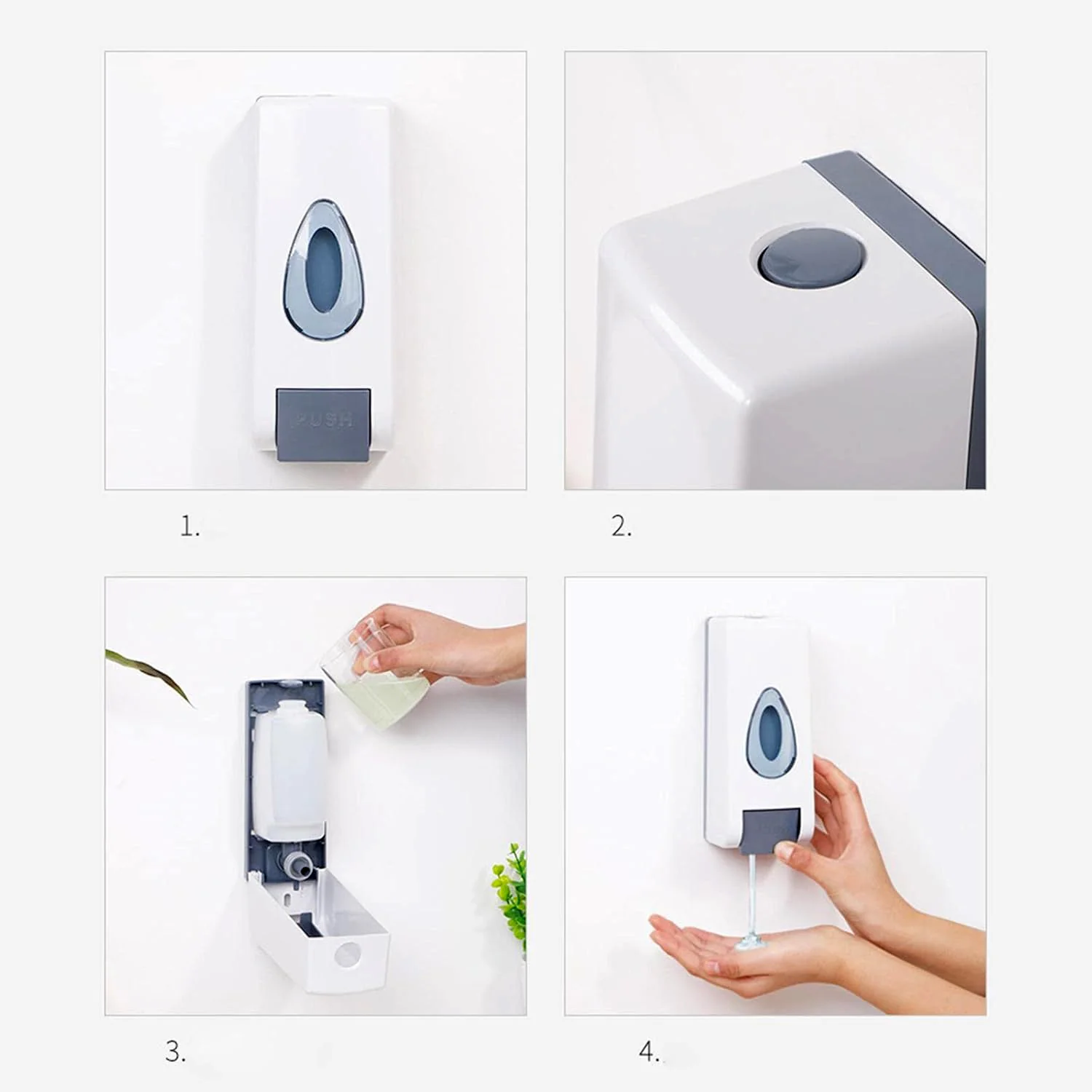 Wall Mounted Soap Dispenser – Refillable Push Button for Bathroom - Image 6