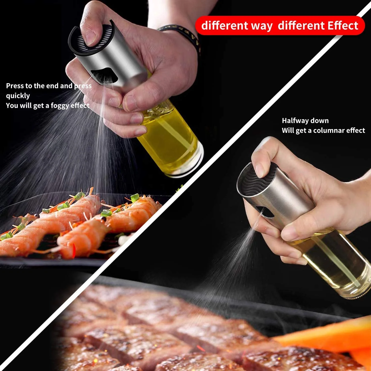 06-7126_cooking_oil_spraye_100ml.webp Oil Sprayer Dispenser – 100ml Glass Bottle for Cooking | Own Hydrate - Imported Products product image 6