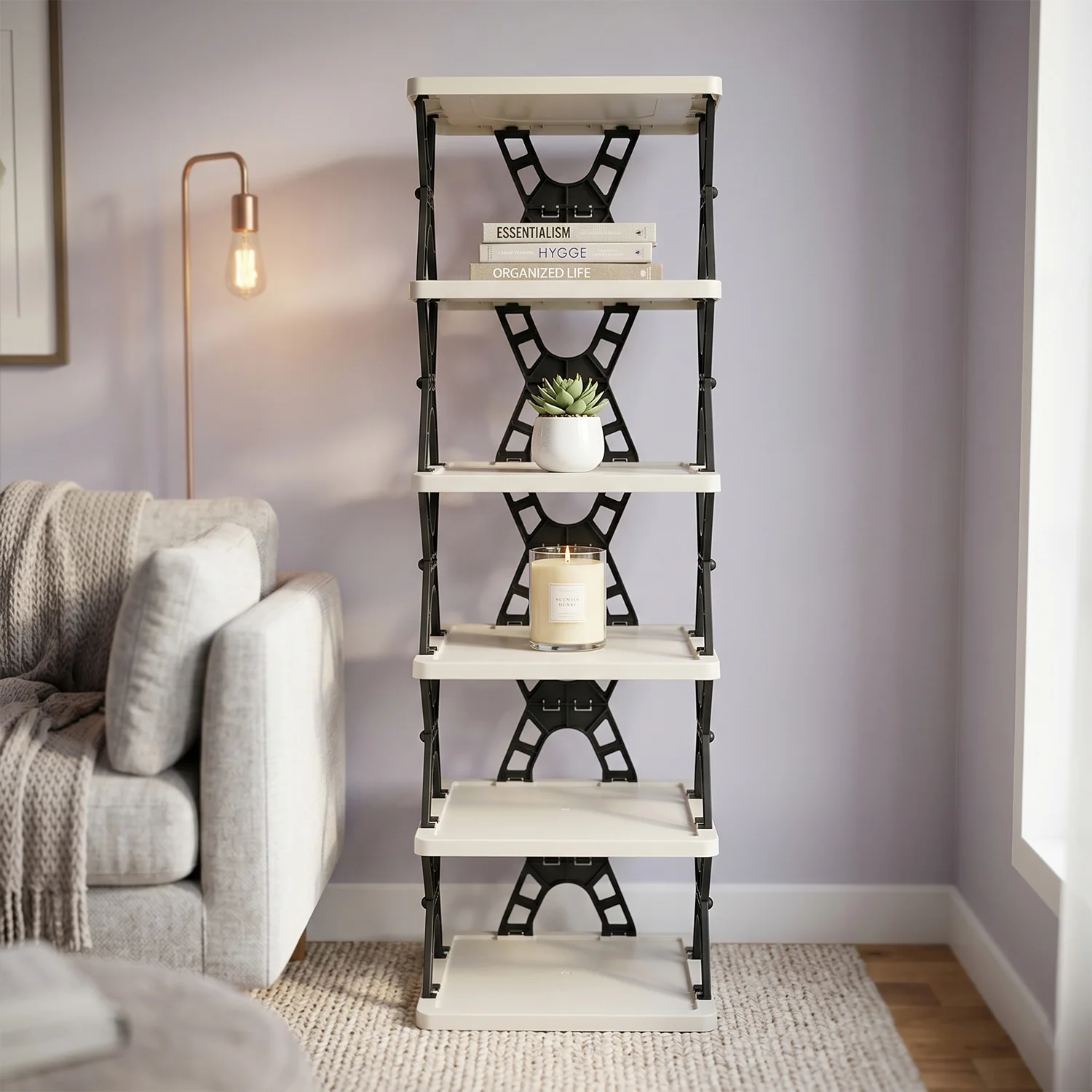 Multipurpose Foldable 6 Layer Storage Rack – Space-Saving Home Organizer - Image 7
