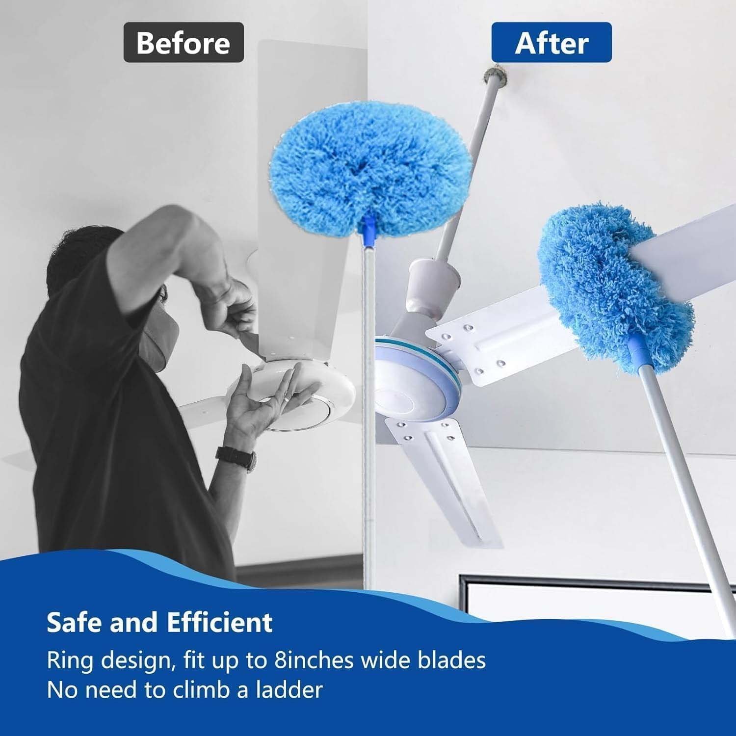07-17908_soft_microfiber_cleaning_duster.jpg Extendable Microfiber Cleaning Duster – 83.5 cm Soft Round Head - Cleaning Tool product image 7