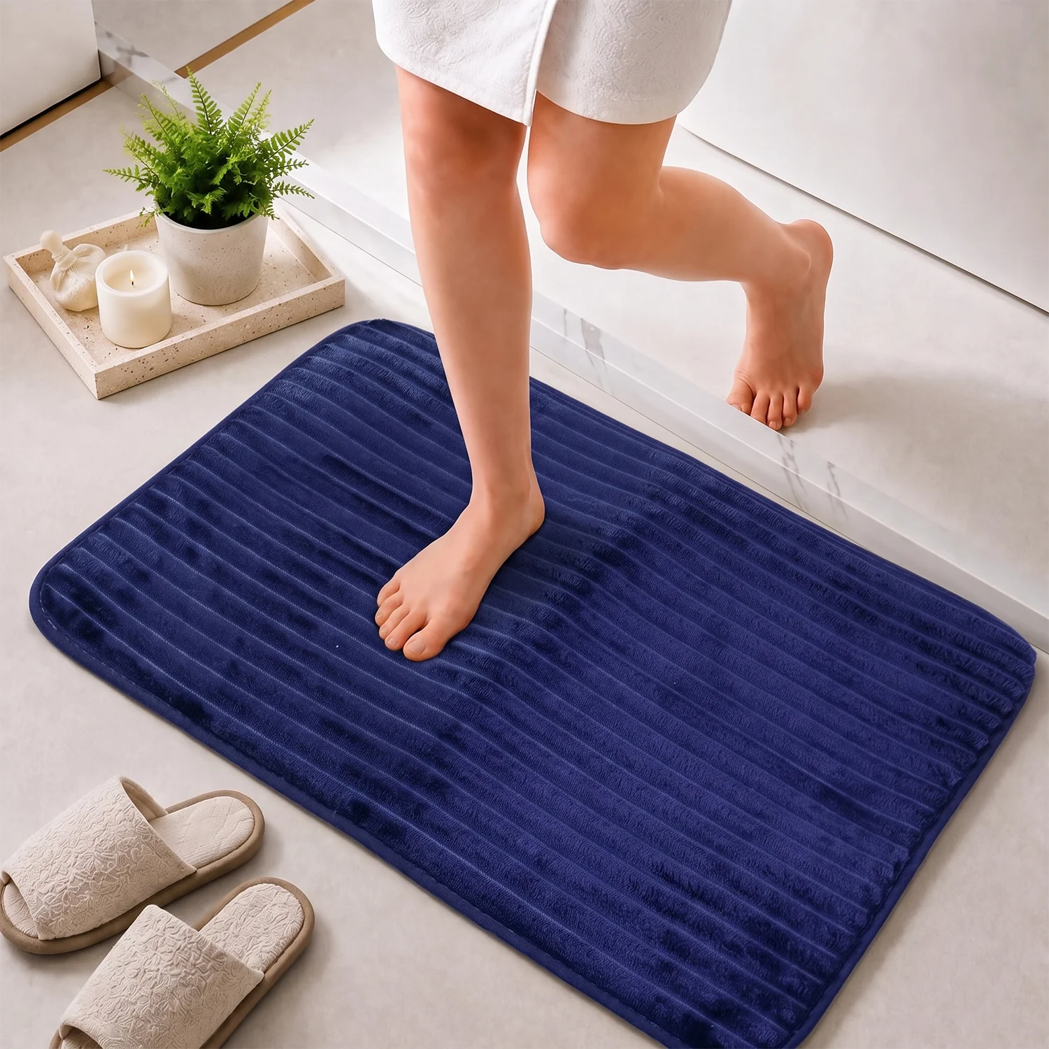 07-23228_anti_slip_soft_carpet_mat_1pc.webp Anti Slip Soft Carpet Mat 60 x 39 Cm Memory Foam Bath Mat Absorbent (1 Pc) - Image 7