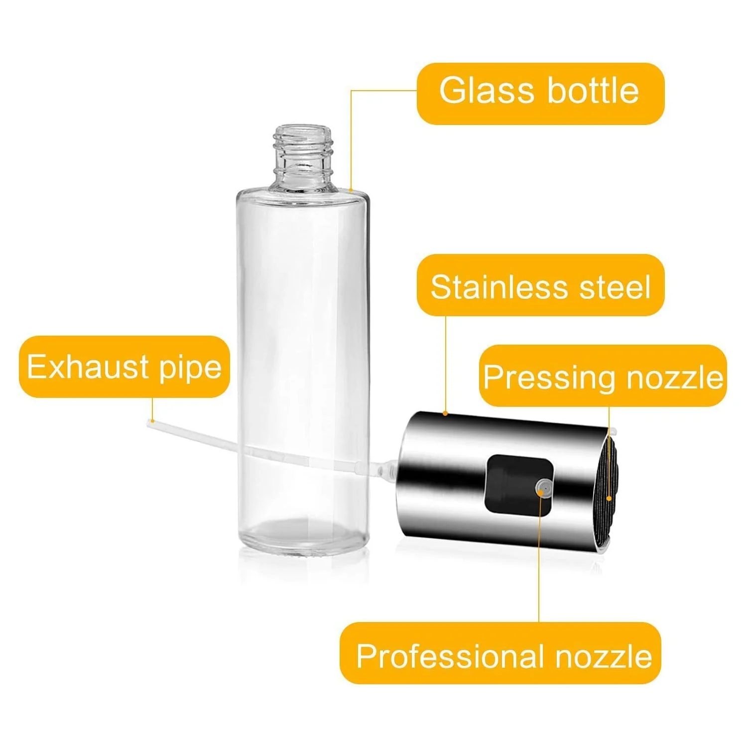 07-7126_cooking_oil_spraye_100ml.webp Oil Sprayer Dispenser – 100ml Glass Bottle for Cooking | Own Hydrate - Imported Products product image 7