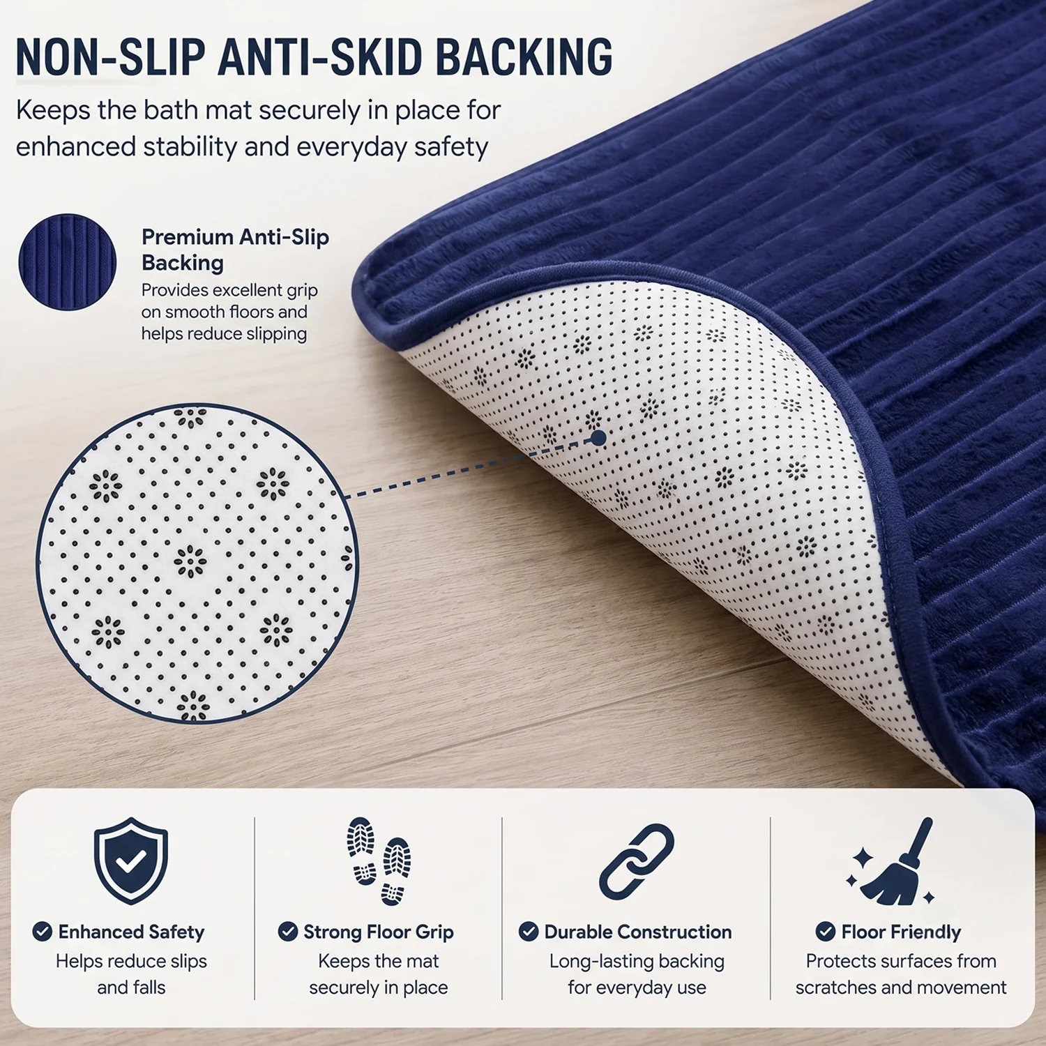 08-23228_anti_slip_soft_carpet_mat_1pc.webp Anti Slip Soft Carpet Mat 60 x 39 Cm Memory Foam Bath Mat Absorbent (1 Pc) - Image 8