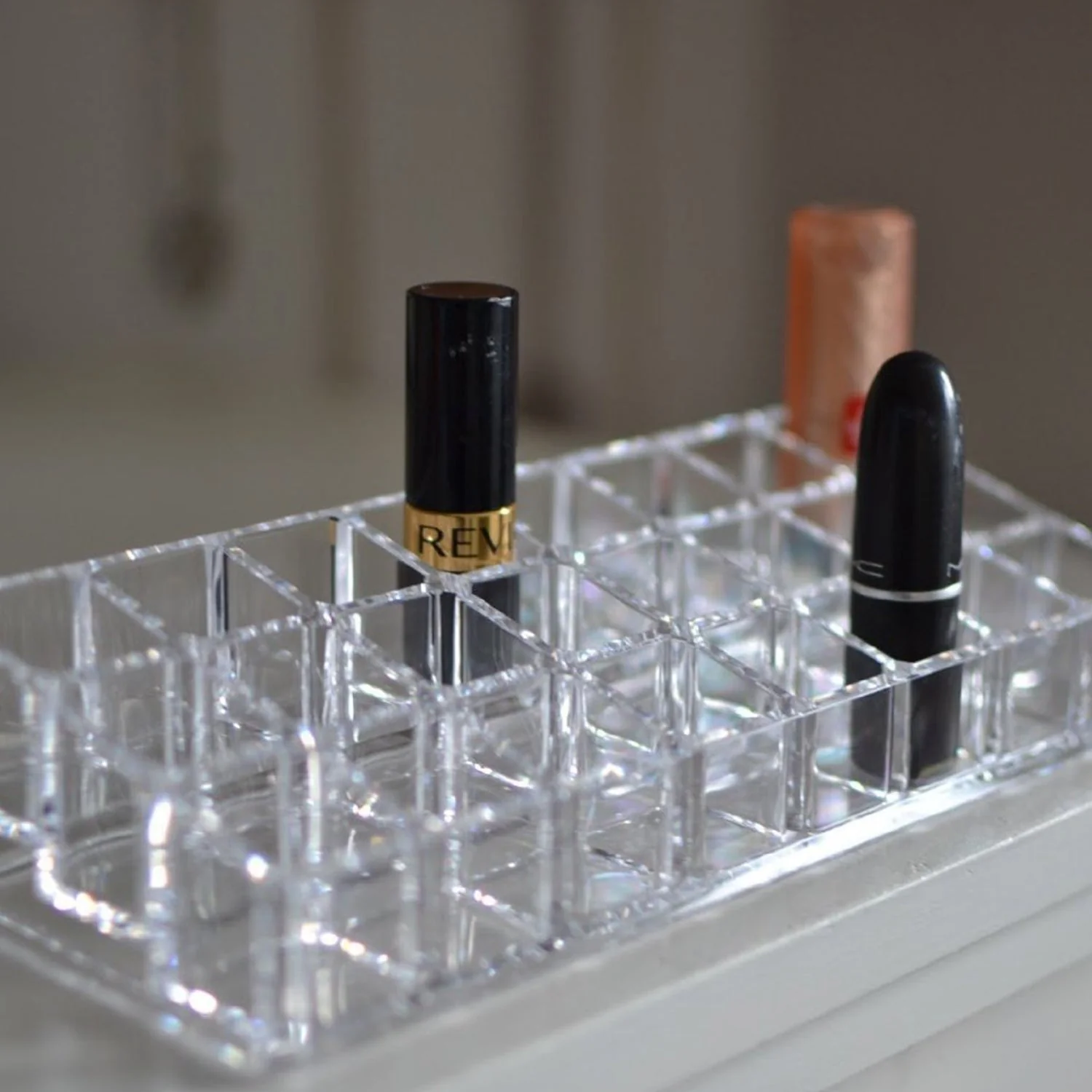 08-6093_24sec_lipstick_stand.webp Acrylic Lipstick Holder ? 24 Section Cosmetic Organizer | Organivo - Cosmetic Organizer product image 8