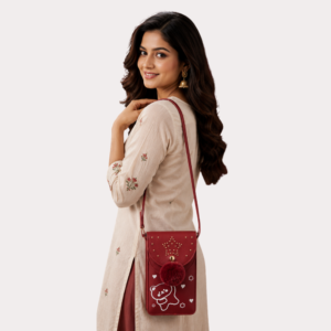 Ruby Star Pom-Pom Mobile Sling Bag