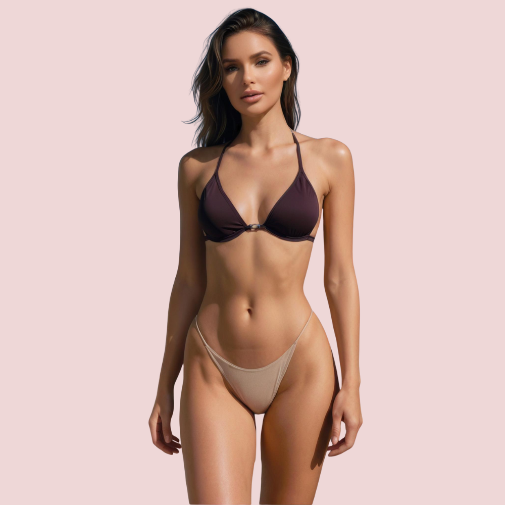 3dNfZR8Z6i1mhn2BYQ9k62xyeni1PsqsBfypwfvx.png Classic Halter Triangle Bikini Topa in Deep Espresso Brown (Top Only)