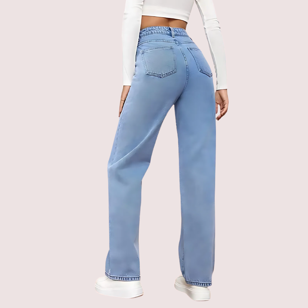 Ag55yx0RacQ94rKv7EjZawZjNZKlTLAKZxgJ5oFJ.png Women's Fashionable Washed High Waist Straight Jeans - Image 3