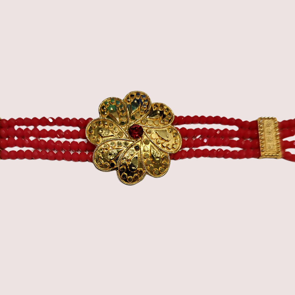 EEmWmULG40bF40TeJejUuVqAEM8BZyNqmc3HdNUj.png Scarlet Bloom Red Beaded Necklace with Floral Gold Pendant - Image 2