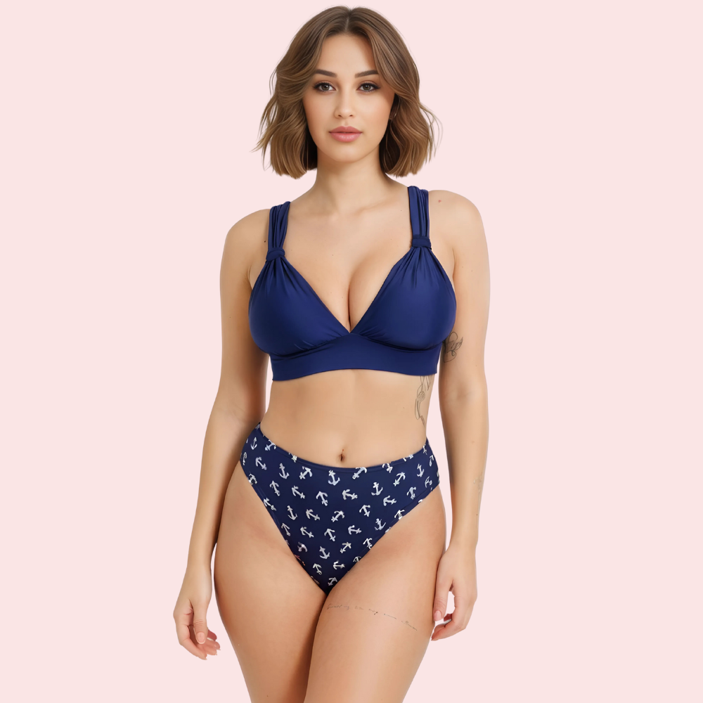EYTVJL90c5FtT0VgqtpY0idfxniTxF0O5Se0isFK.png Nautical High-Waisted Anchor Print Bikini Bottom (Bottom Only)