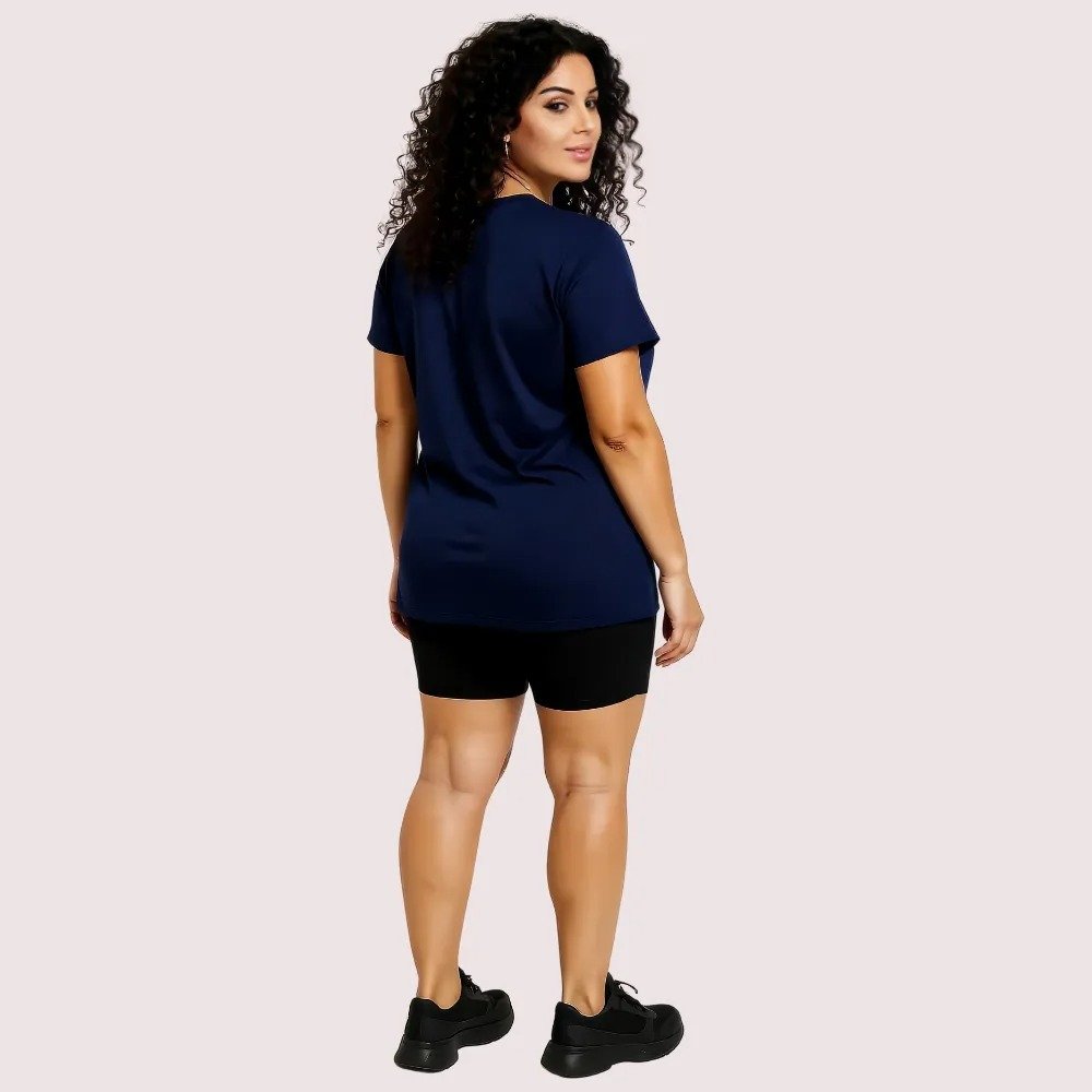 HPKm2ga3U2dQRNeEubNm0p1058HelMhGlwkfARSr.jpg Navy Blue "LOVE" Graphic Casual Tee - Image 2