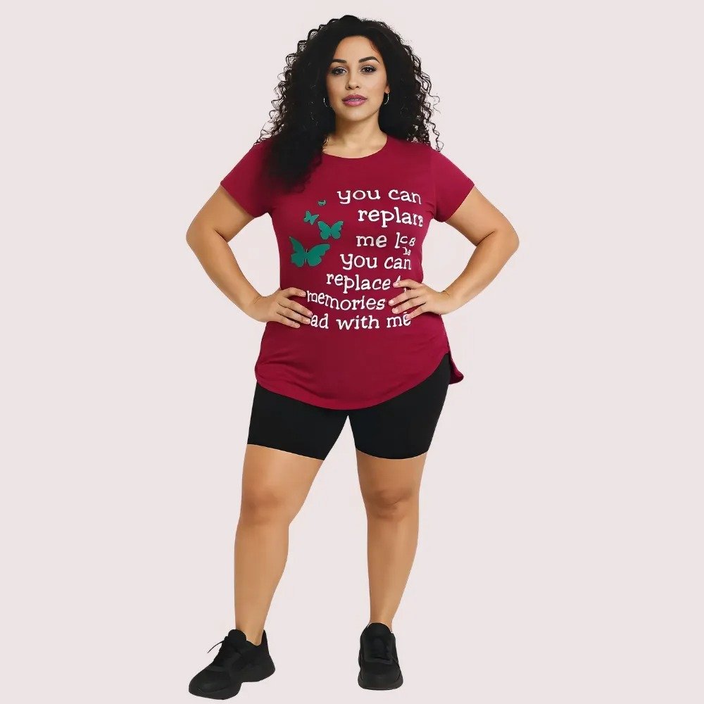 Hw4tnhd3Rbtef01QPJkKSc1ksdH5lhT3AoHeoXjZ.jpg Butterfly Print Inspirational Graphic Tee - Pack of 2