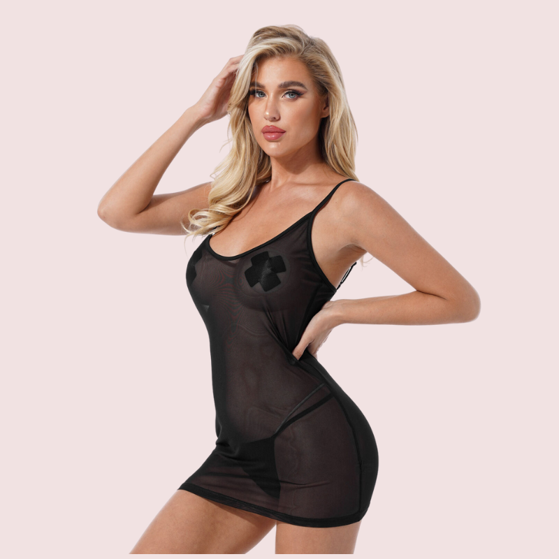 L2vYD6MESusJT6verxbeS62OMqabJl7DHsaeYKvv.png Sexy see through black mesh Chemise - Image 4