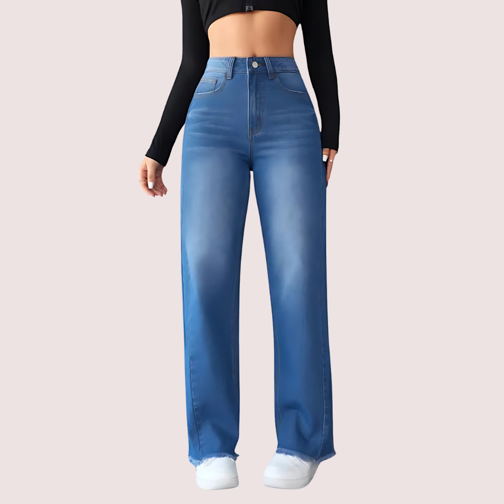 Q5yndfcMn5gLisIU4jqeUhqMOlSmAvfpSFmMJca0.png Wide-Leg Casual High-Waist Non-Elastic Jeans for Women