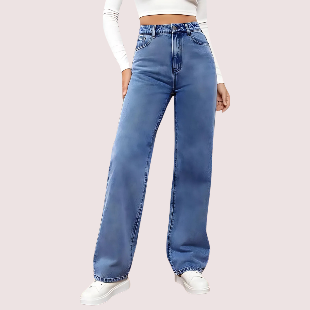 SL2q76q9onI0fF7e3b9GWYEgcUZt37hZVAZaONl1.png High Waisted Washed Straight Leg Jeans for Women
