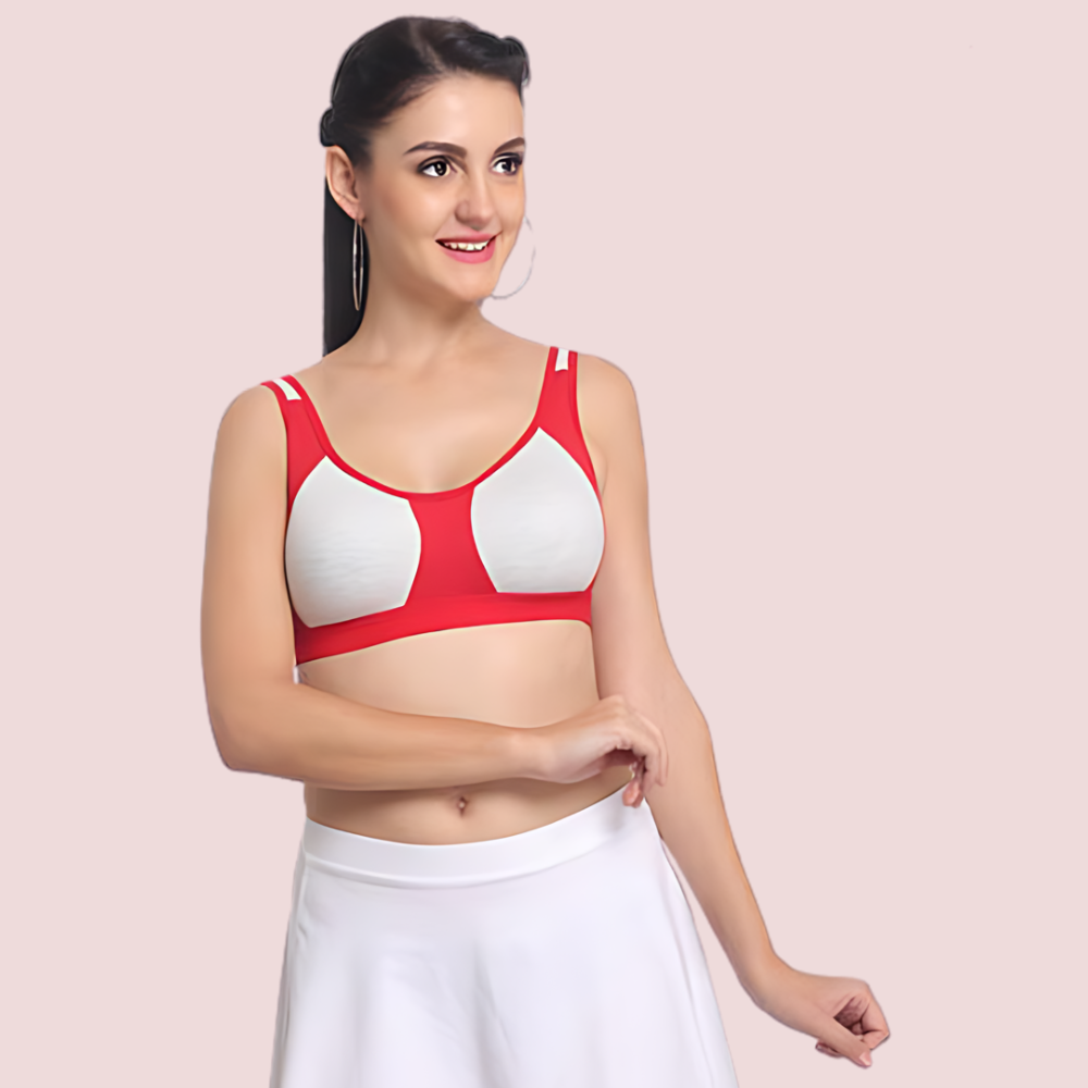 YZANNbg9xibg5DfSJNMInCVx2vGBPq6tygrbn2H7.png "Non" padded medium impact Sports bra ( 2 Pack )