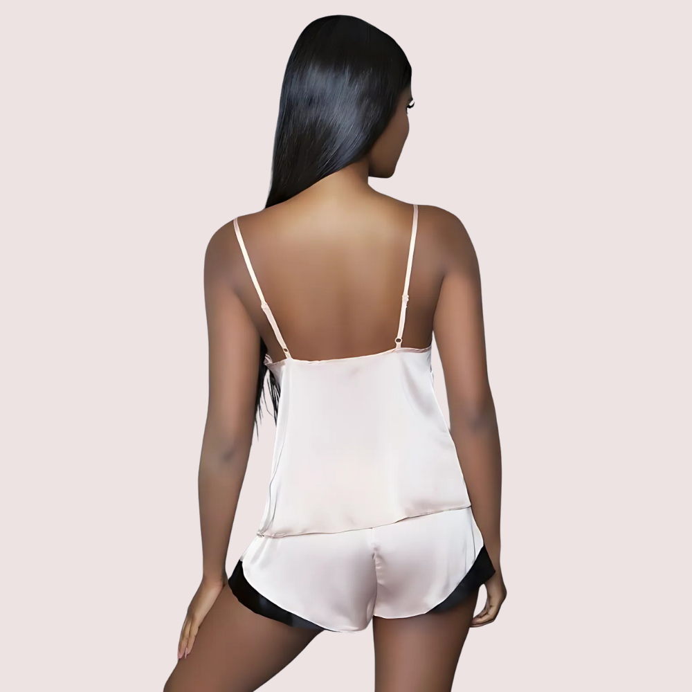 bx0ltVdeNpBQfX1hVjtKLMKOb2Dn45hIwO2aIYMV.png Luxe Silk Satin Cami & Shorts Set - Image 3