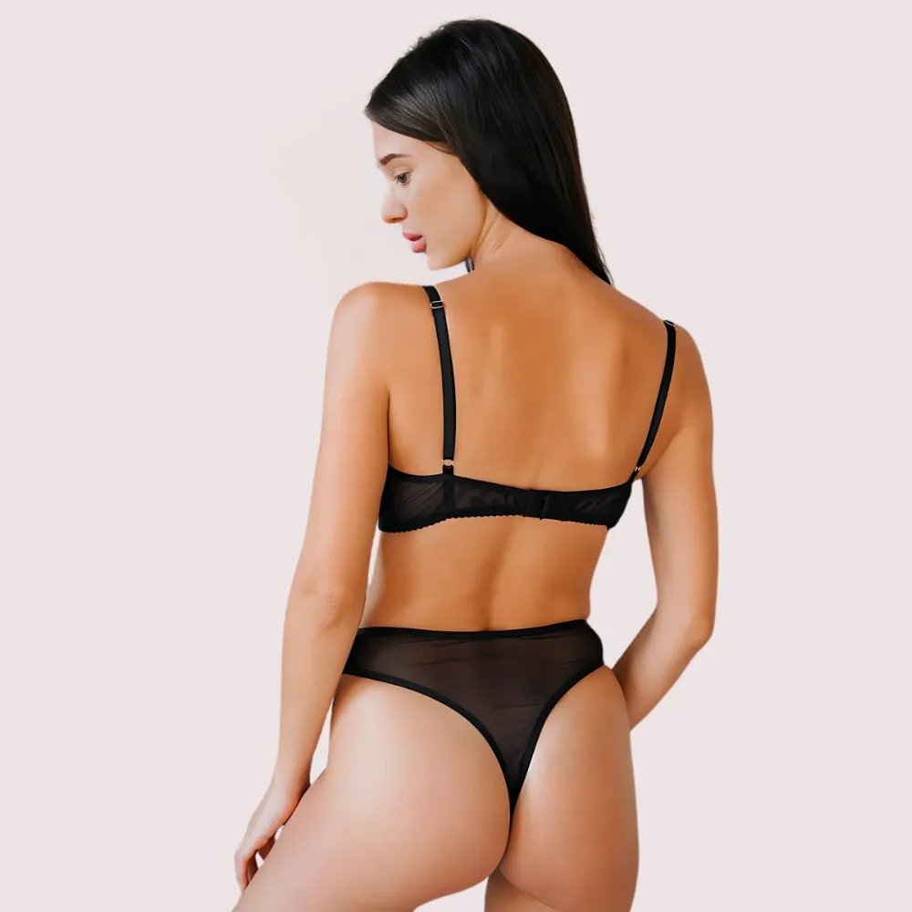 d1I1JqmWY1aLbzo8eVRqLN2oTcqRiWIMbuEiMphp.jpg Ruby Whisper See-Through Bra & Thong Set - Bridal Bra set product image 2