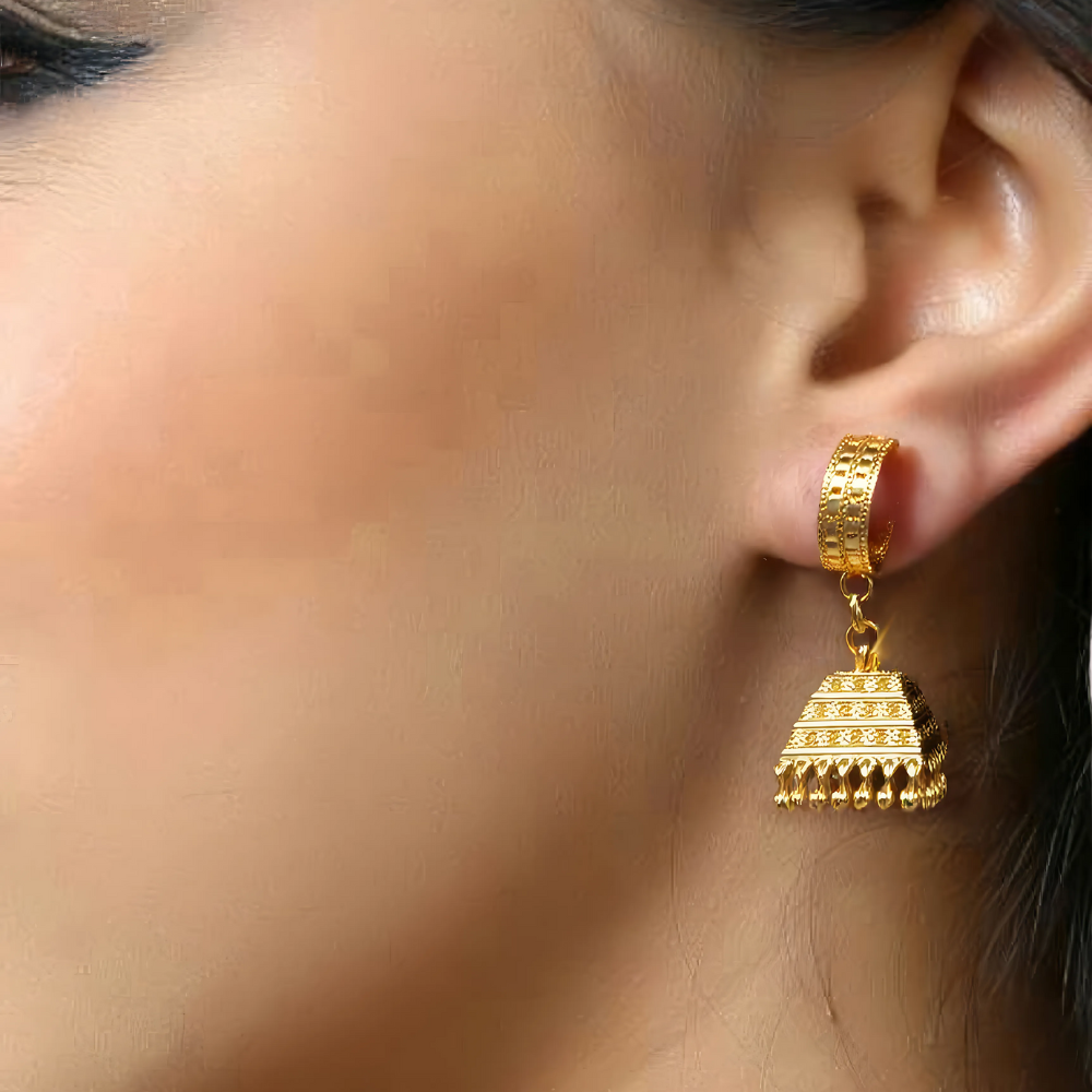 dFxP9ZNYnq3d19hkh6IrCnsaV5C7iFlNlnOnT2s7.png Elegant Gold Pyramid Jhumka Earrings