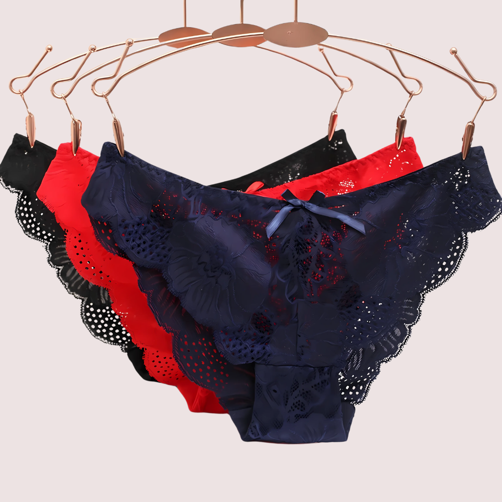 eACLw5vZPbF0XJbl9dECfU6AkdheN3lTiHDZDQca.png Low Waist Hollow Bow Panties Pack (of 3) - Image 2