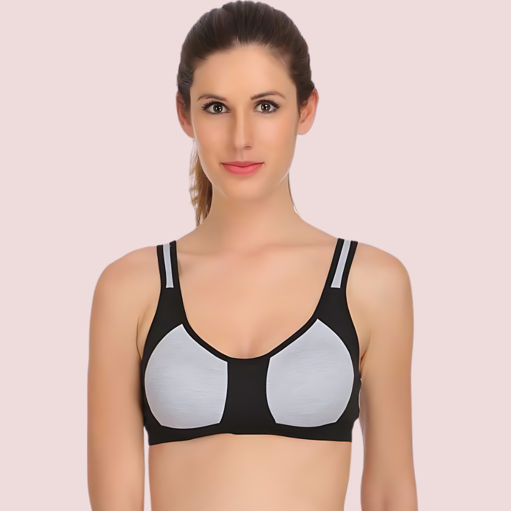 fivCFNHWTTwu0w9p2dtgTHGAUXDm5rgo4nwhnGDq.png "Non" padded medium impact Sports bra ( 2 Pack ) - Image 3
