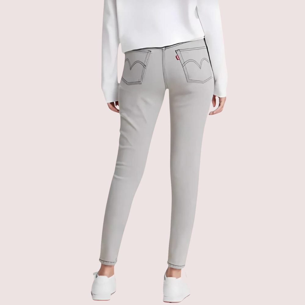 oBtX3ZcHmSwg1vVKH7x7fVSyaN31etepj9swjEfO.png High Rise Skinny Jeans in Gray with Low Stretch - Image 2
