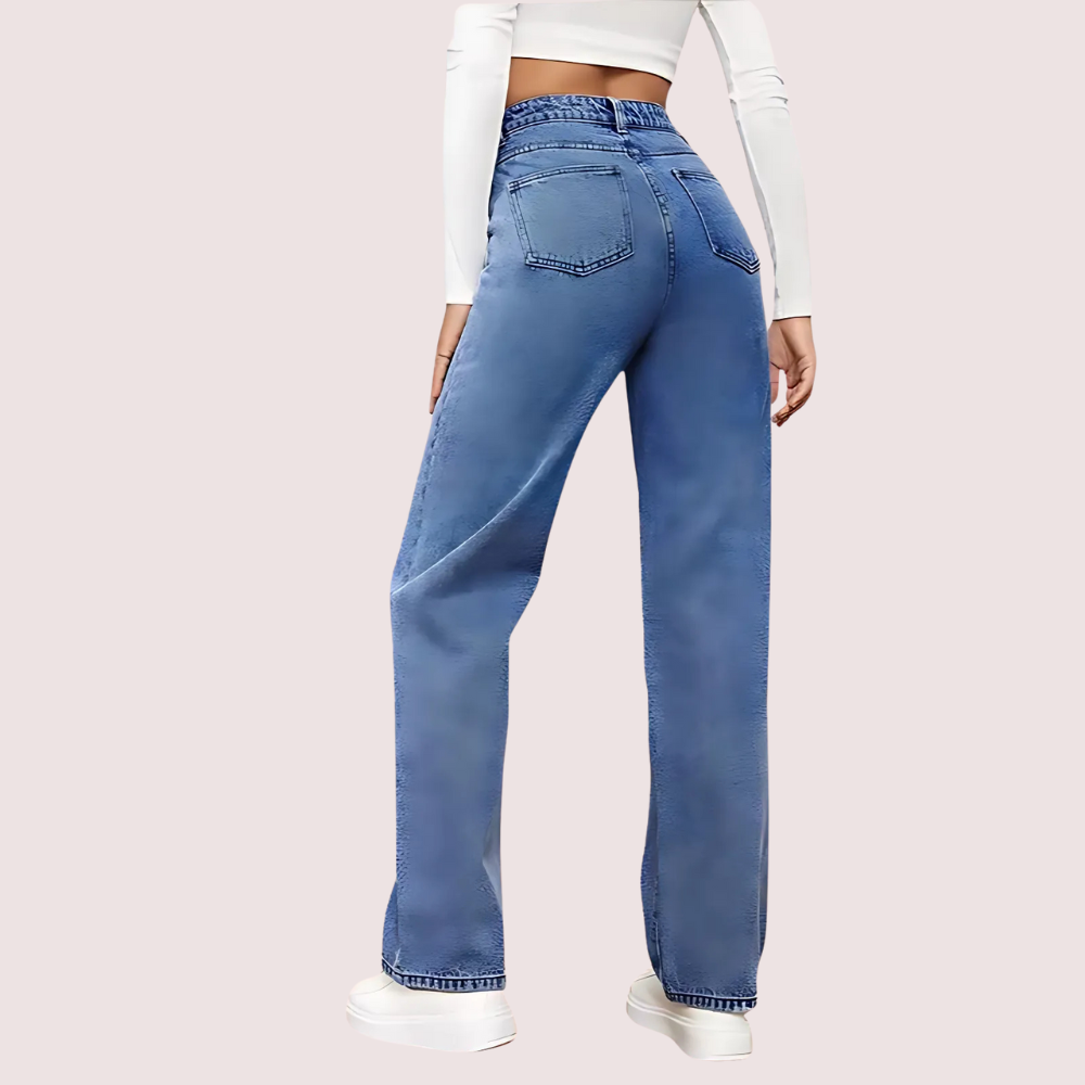 og2lM9Ie92UuGMC6RWzoWH6DM0WnL5ytcewI1Rgu.png High Waisted Washed Straight Leg Jeans for Women - Image 3