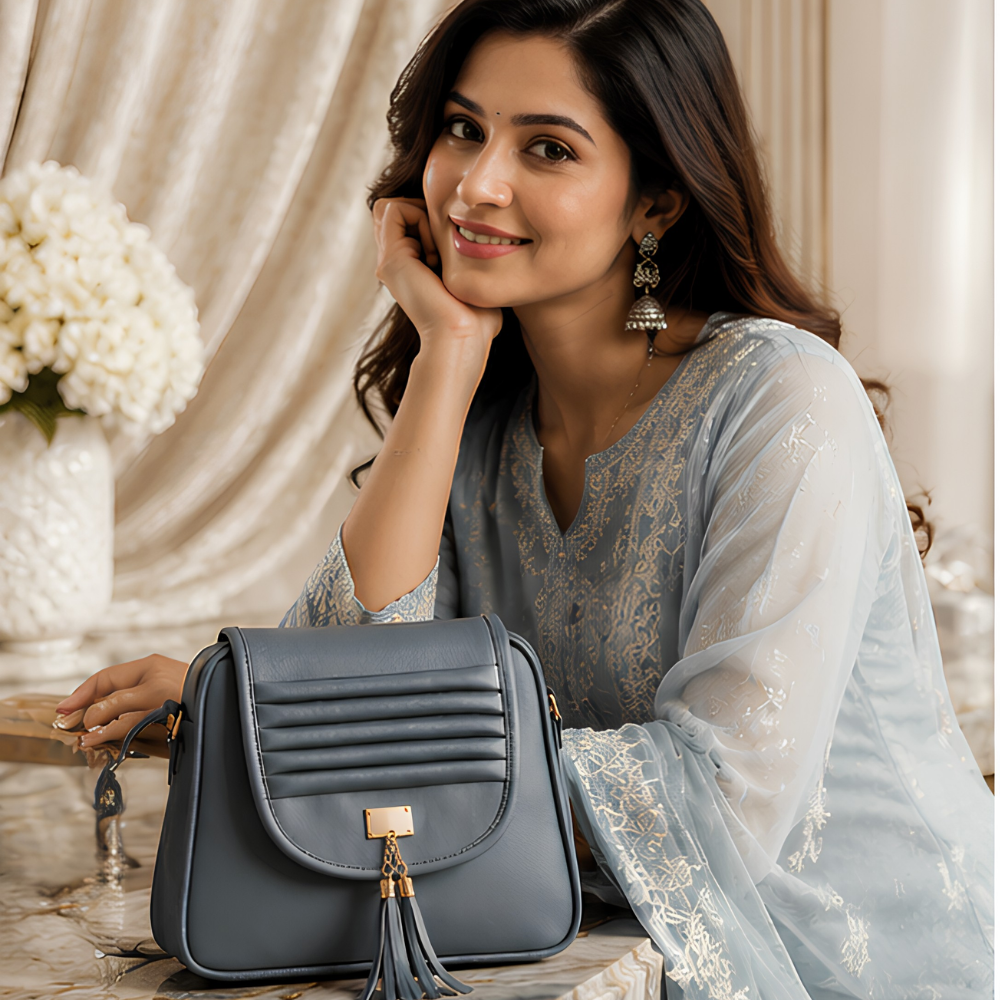 Discover the Premium you. Shop Premium T Shirts, Ladies Innerwears, Bags and more Midnight Charm Tassel Sling Bag